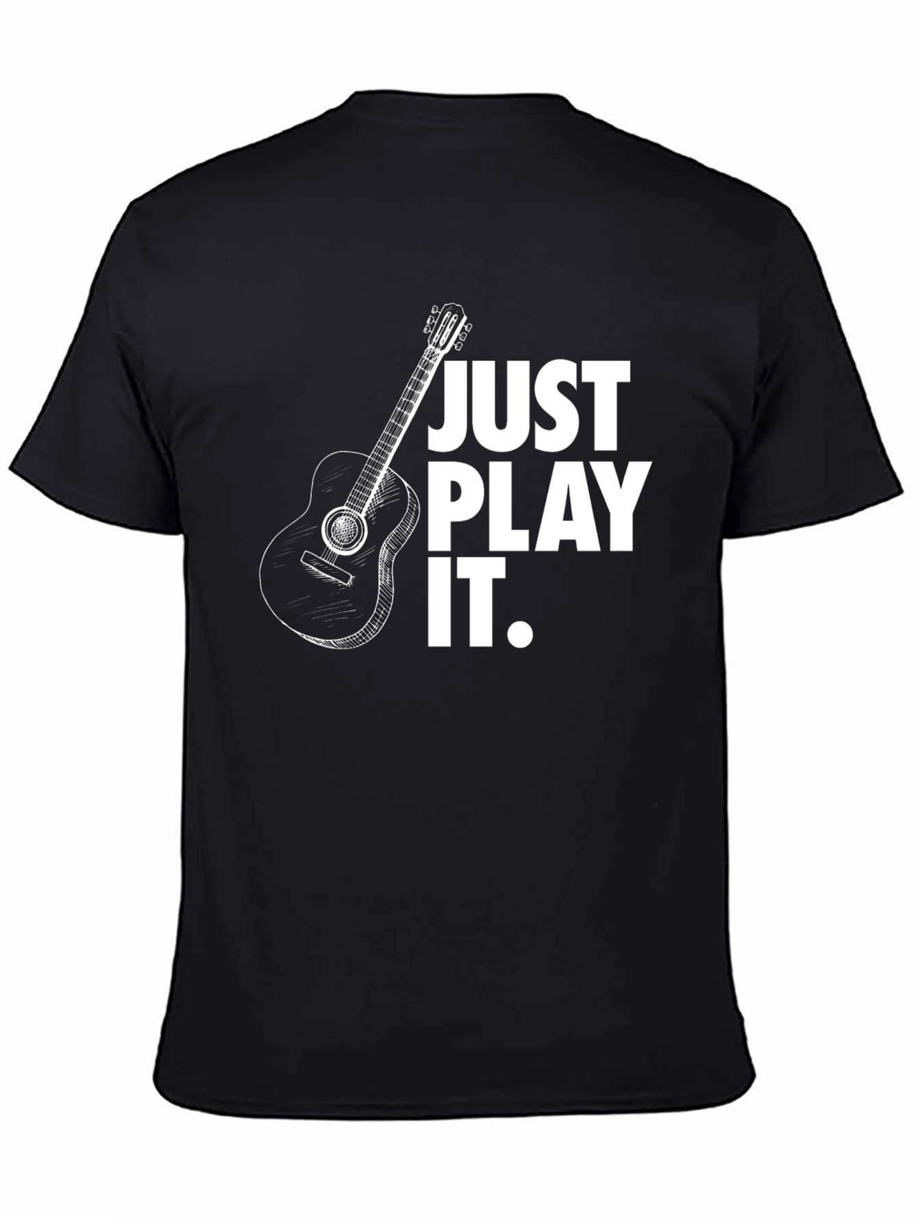 Just Play It Guitar Graphic Tee - Black