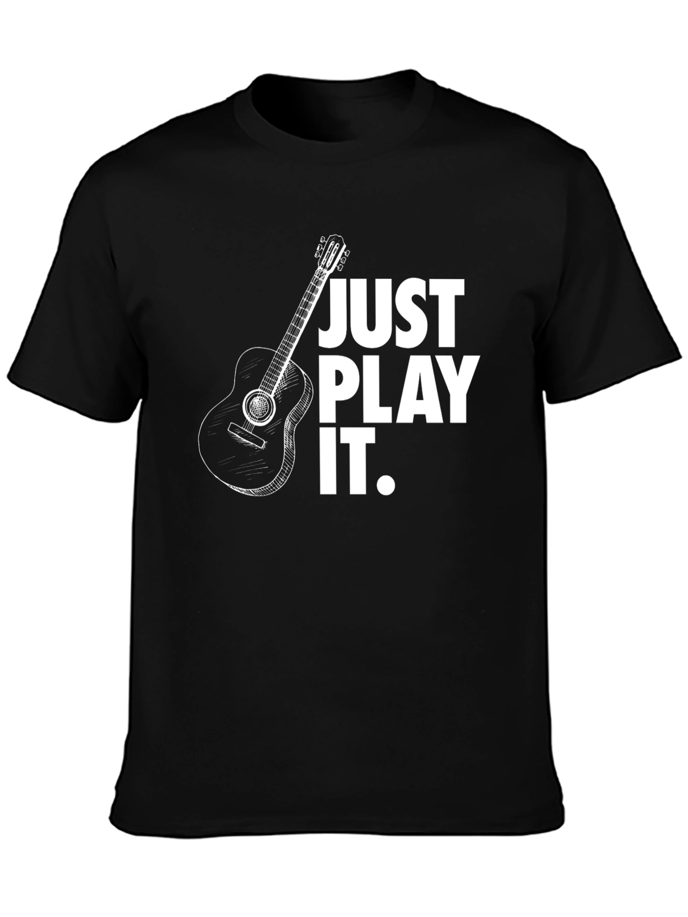 Just Play It Guitar Graphic Tee - Black