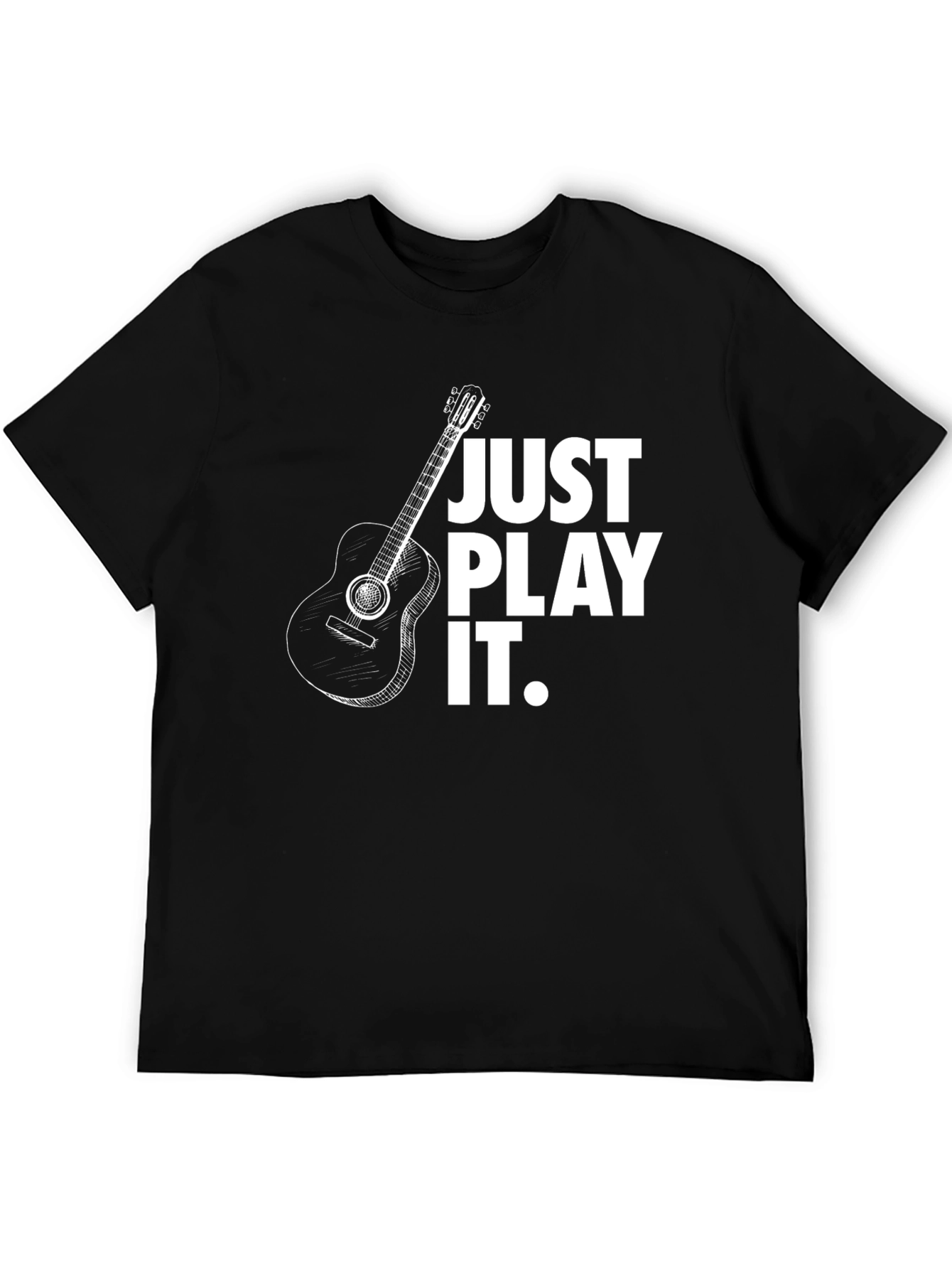 Just Play It Guitar Graphic Tee - Black