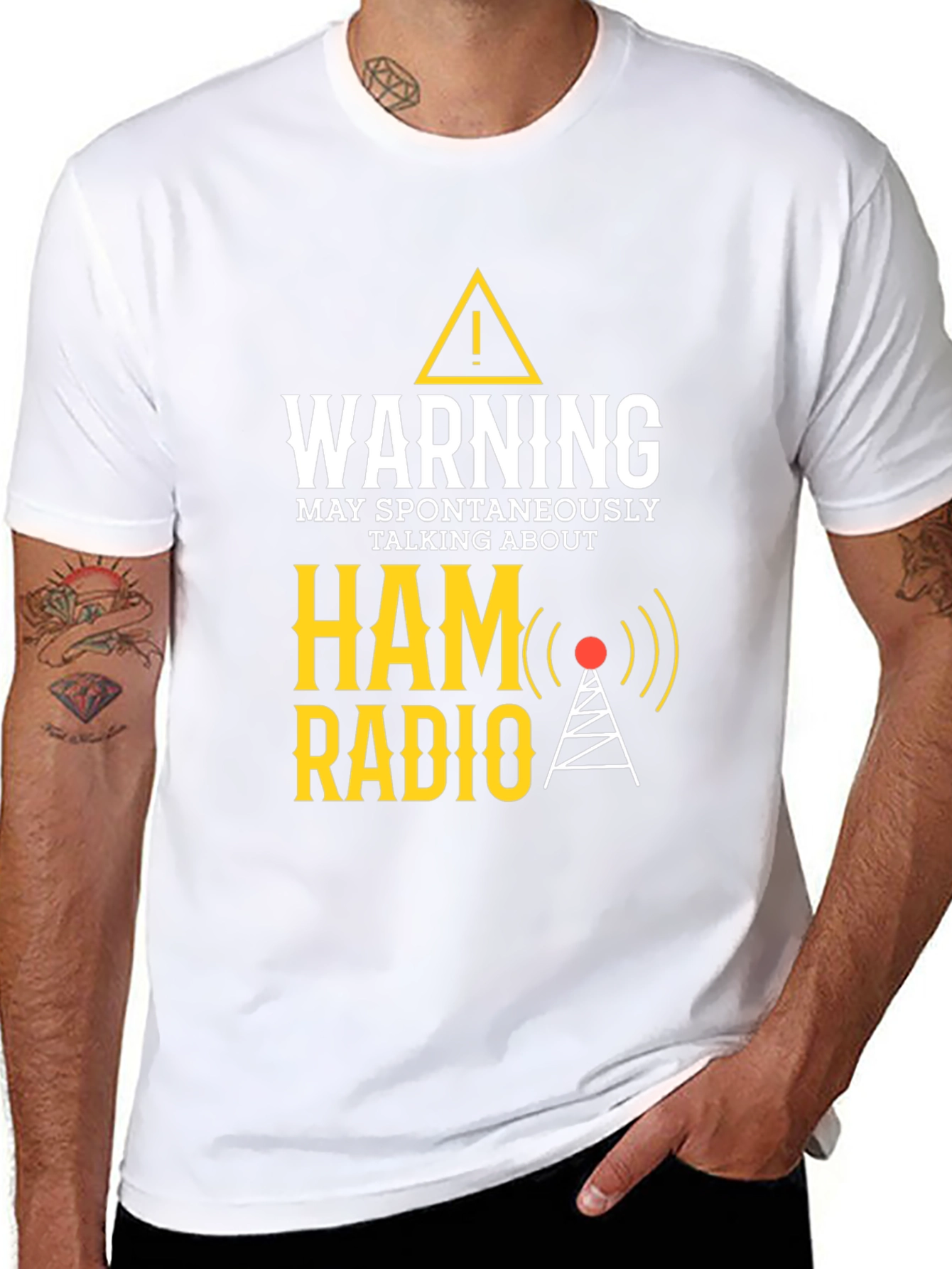 Warning May Spontaneously Talk About Ham Radio T-Shirt
