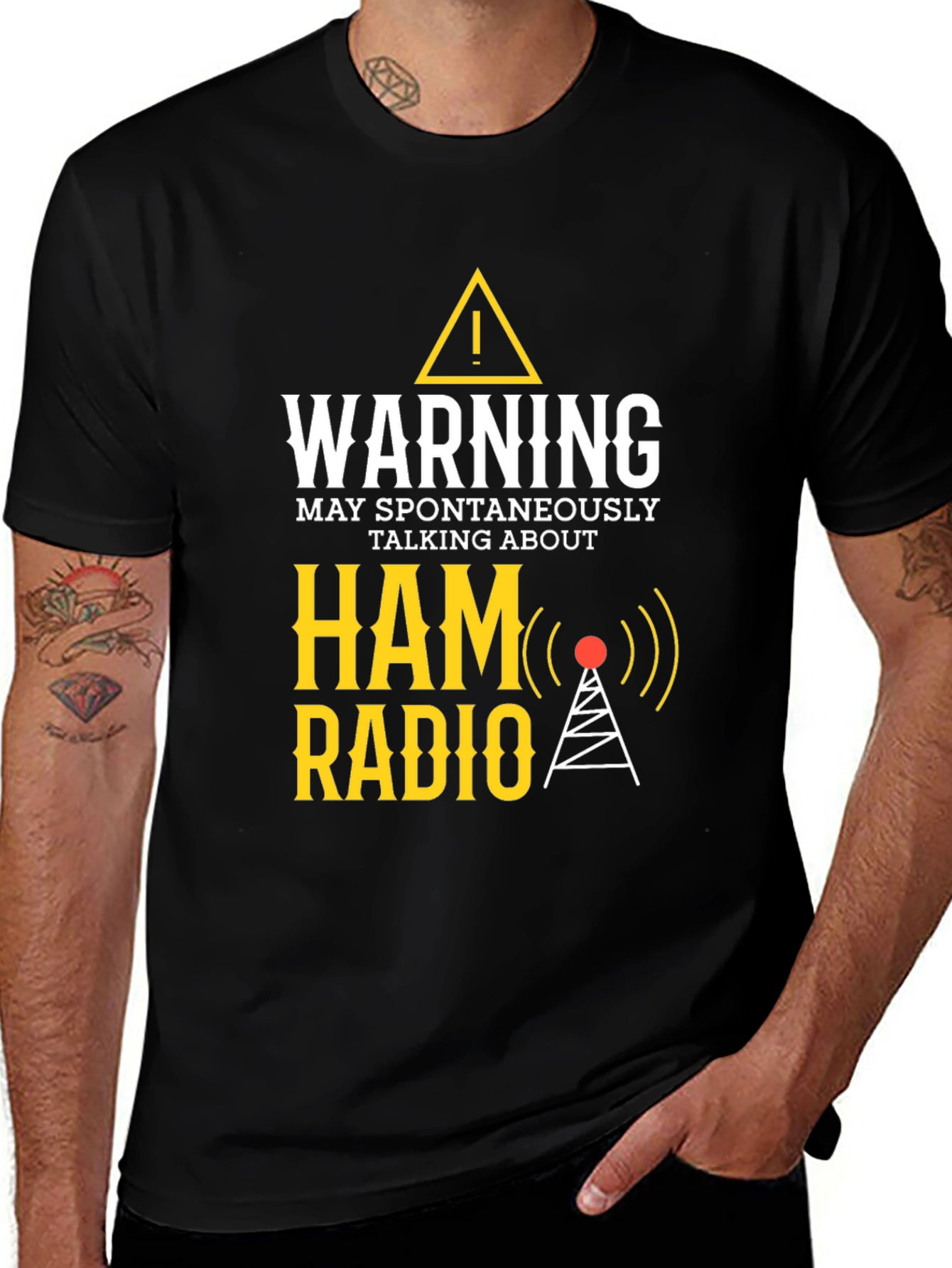 Warning May Spontaneously Talk About Ham Radio T-Shirt