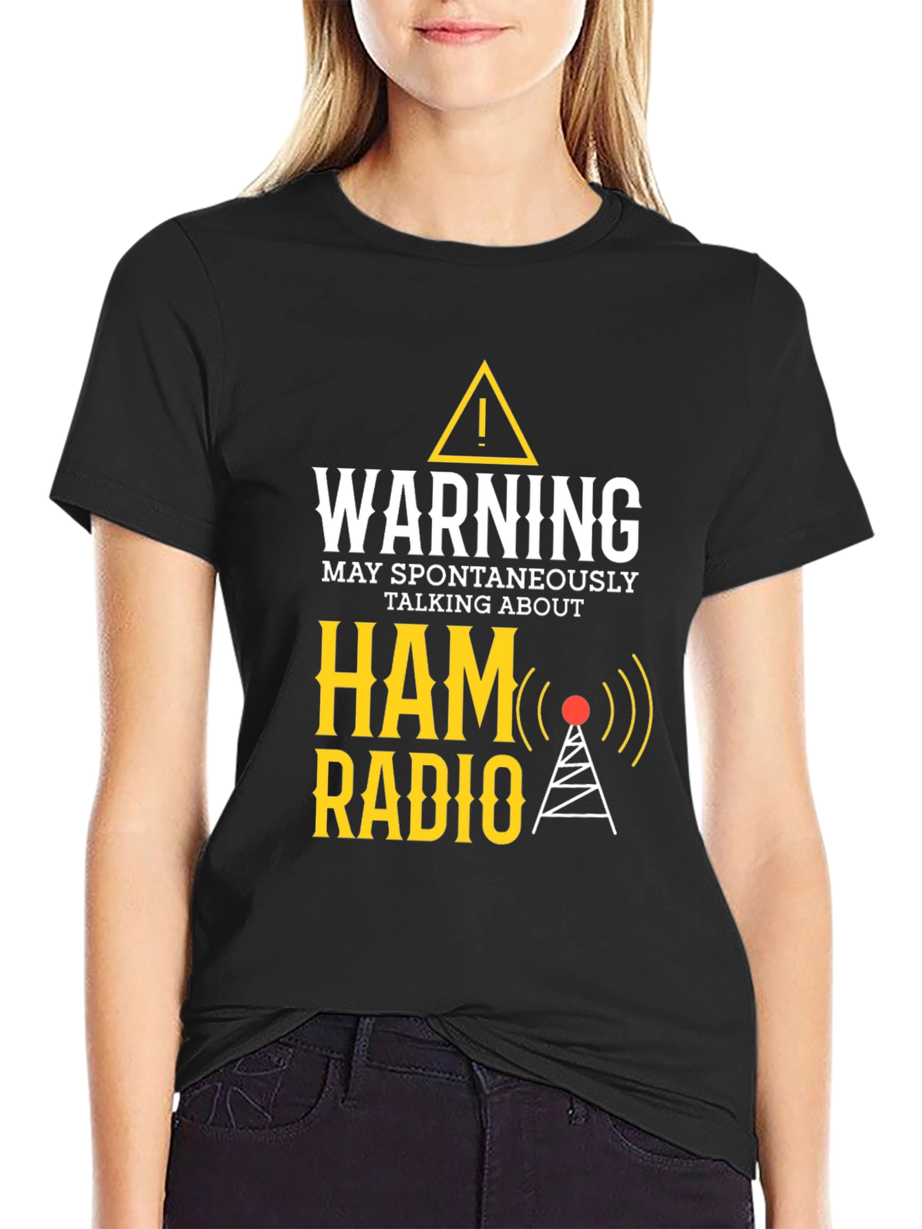 Warning May Spontaneously Talk About Ham Radio T-Shirt