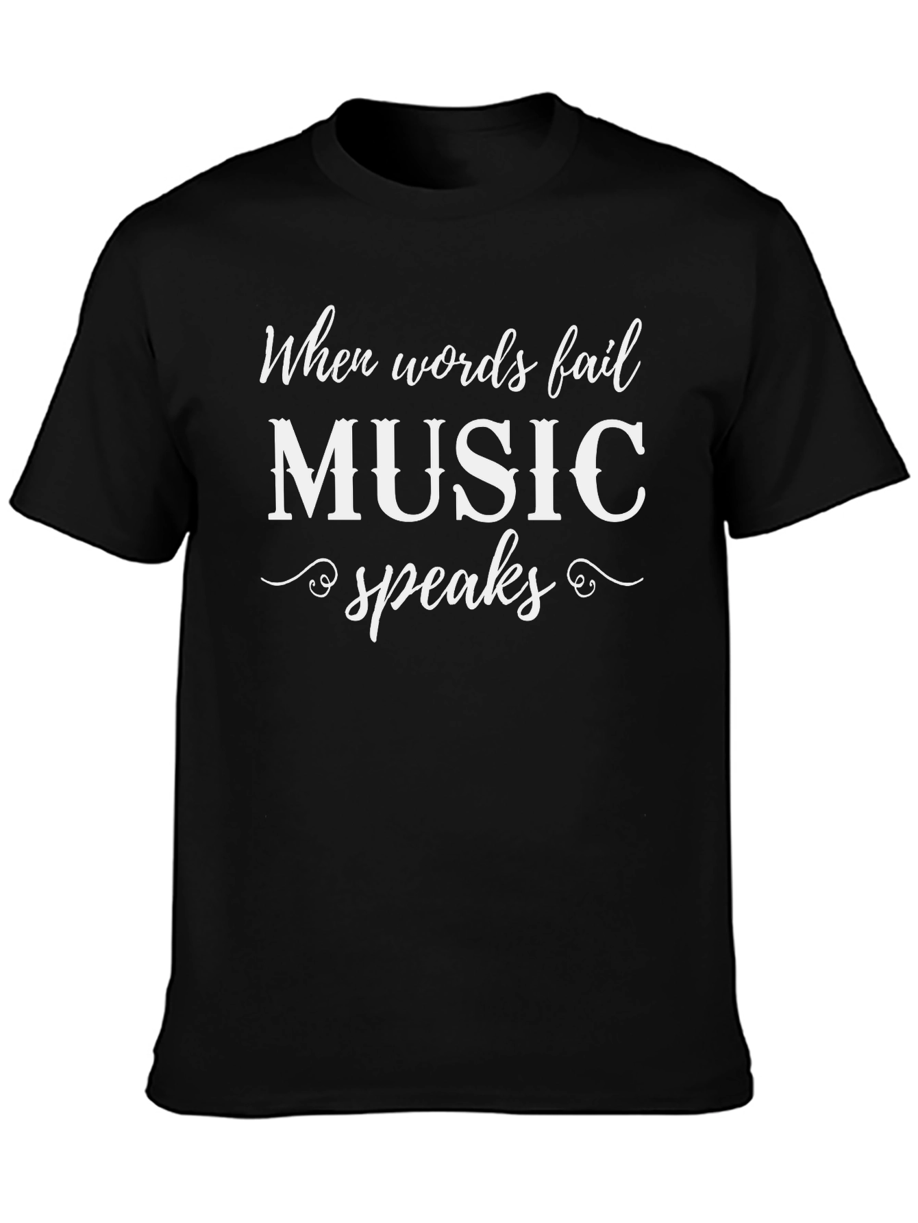 Music Speaks Graphic Tee - Soft Cotton Blend T-Shirt