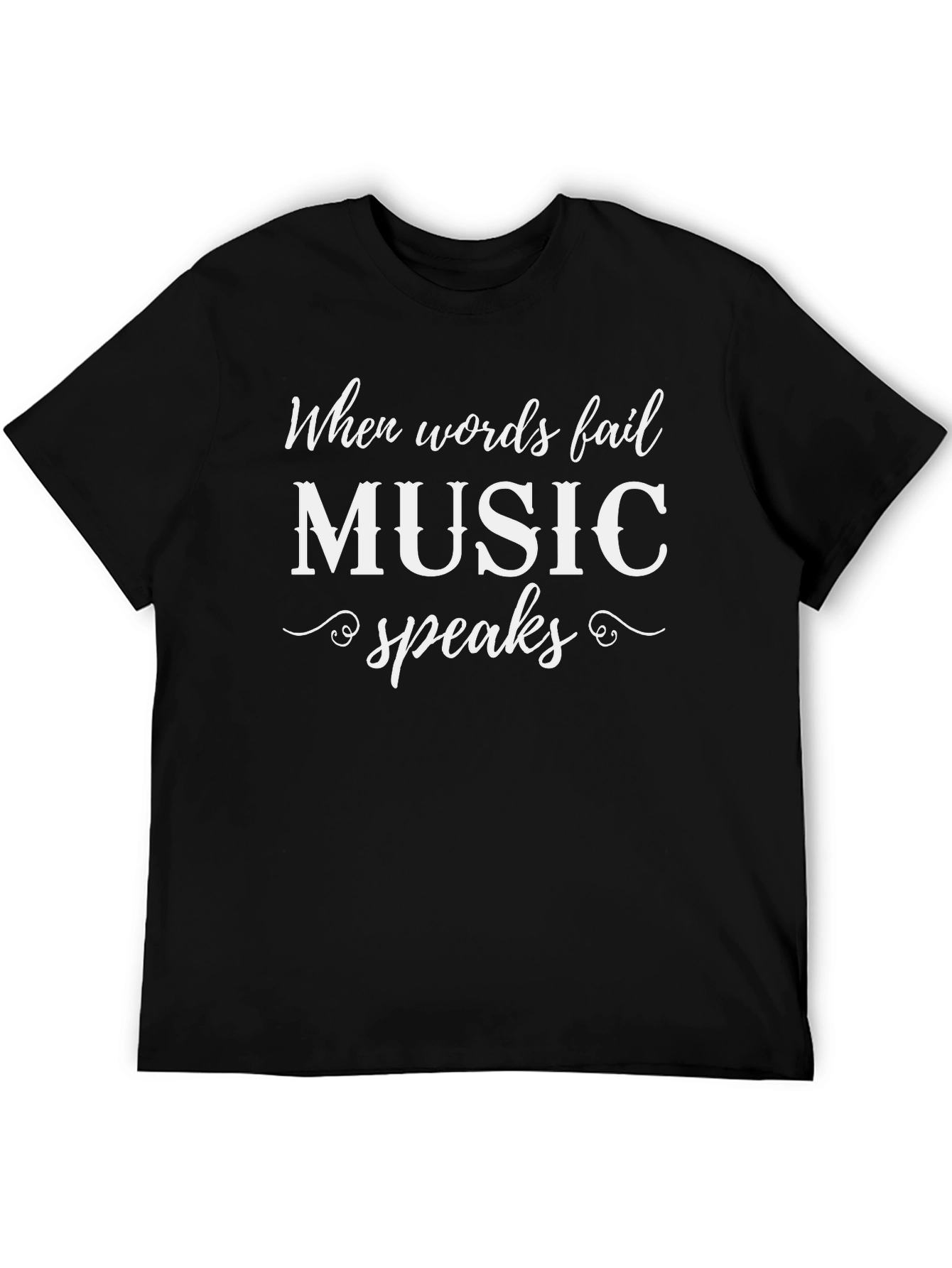 Music Speaks Graphic Tee - Soft Cotton Blend T-Shirt