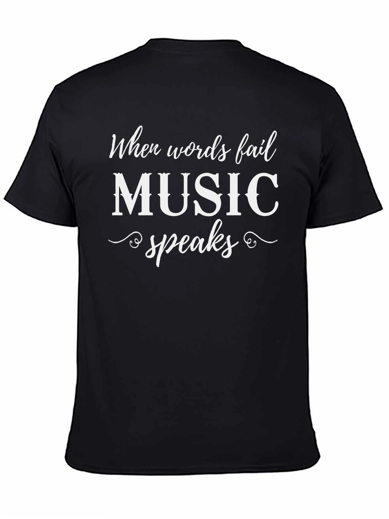 Music Speaks Graphic Tee - Soft Cotton Blend T-Shirt