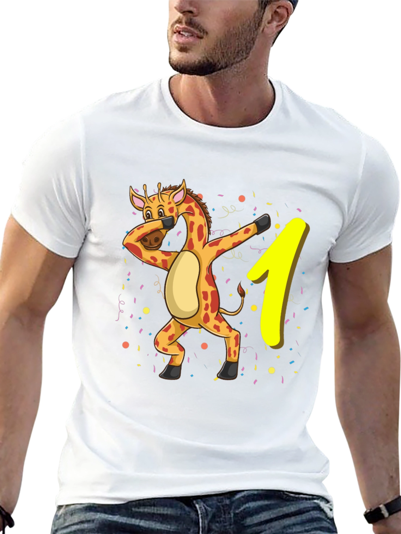 Dabbing Giraffe 1st Birthday T-Shirt