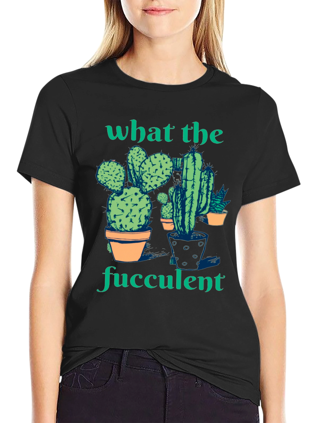 What the Fucculent Cactus Humor Graphic T-Shirt