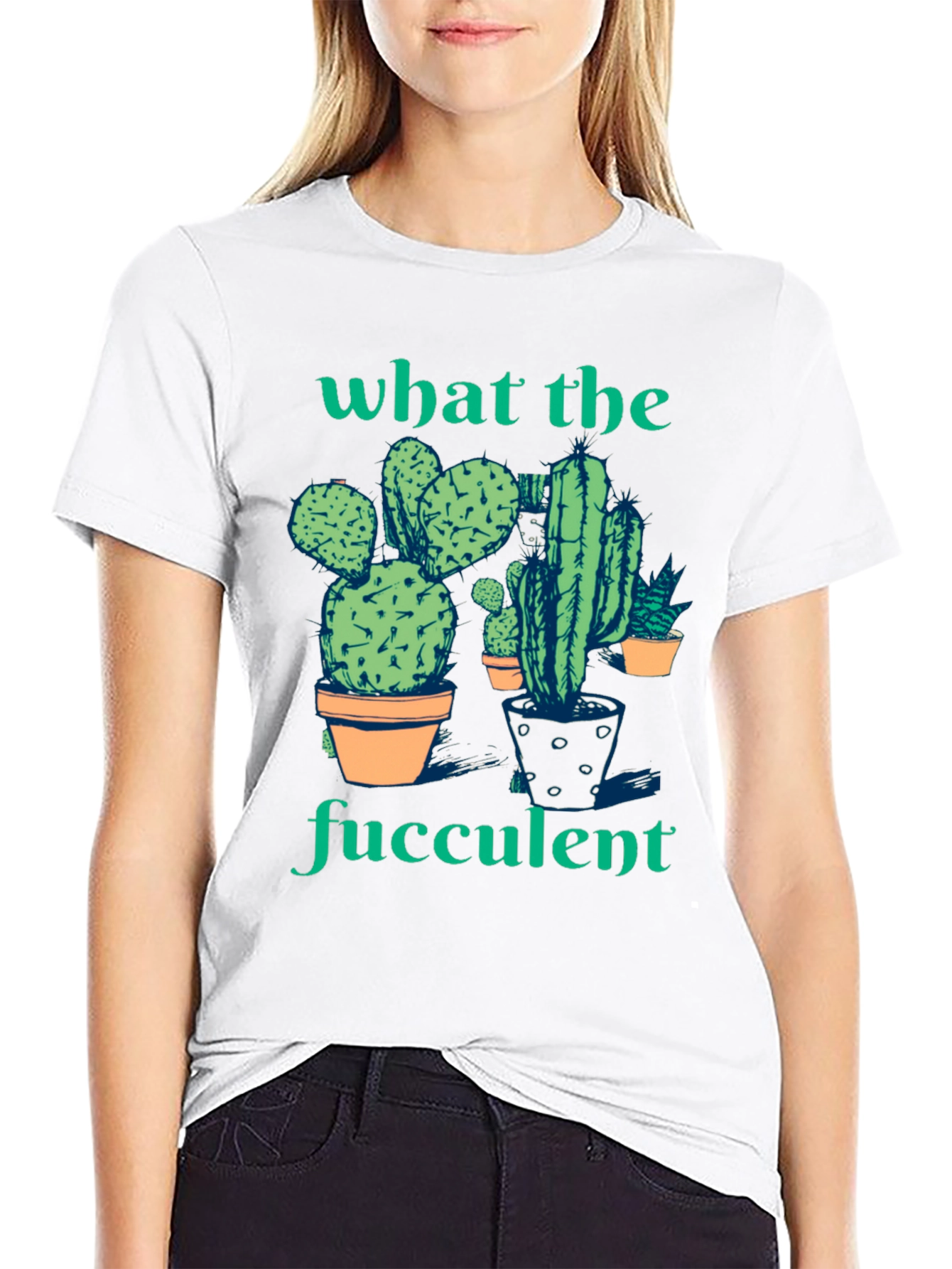 What the Fucculent Cactus Humor Graphic T-Shirt