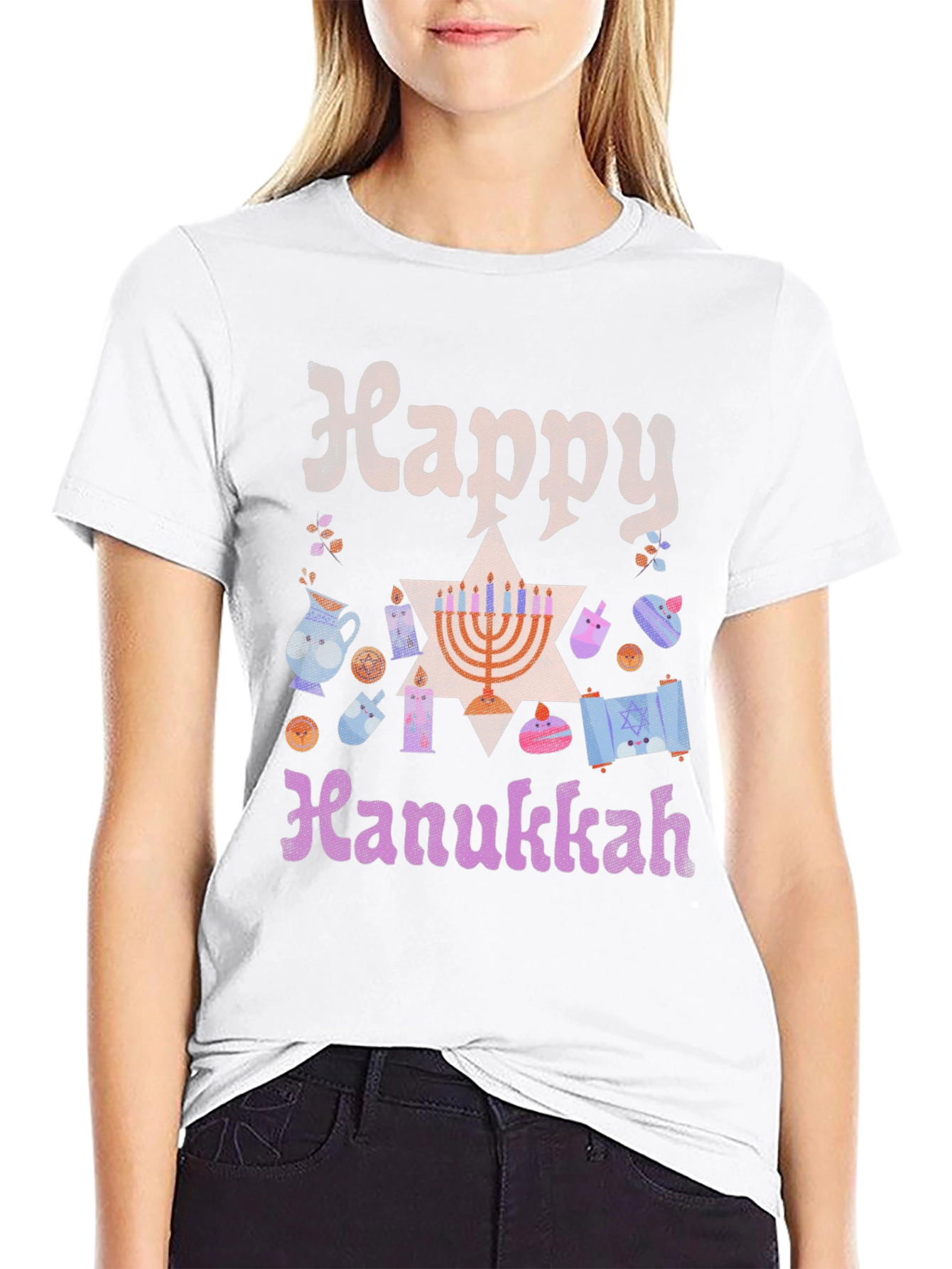 Happy Hanukkah T-Shirt - Festive Holiday Tee