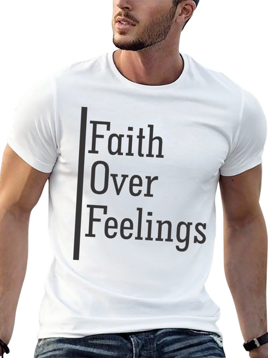 Faith Over Feelings Graphic Tee - Black