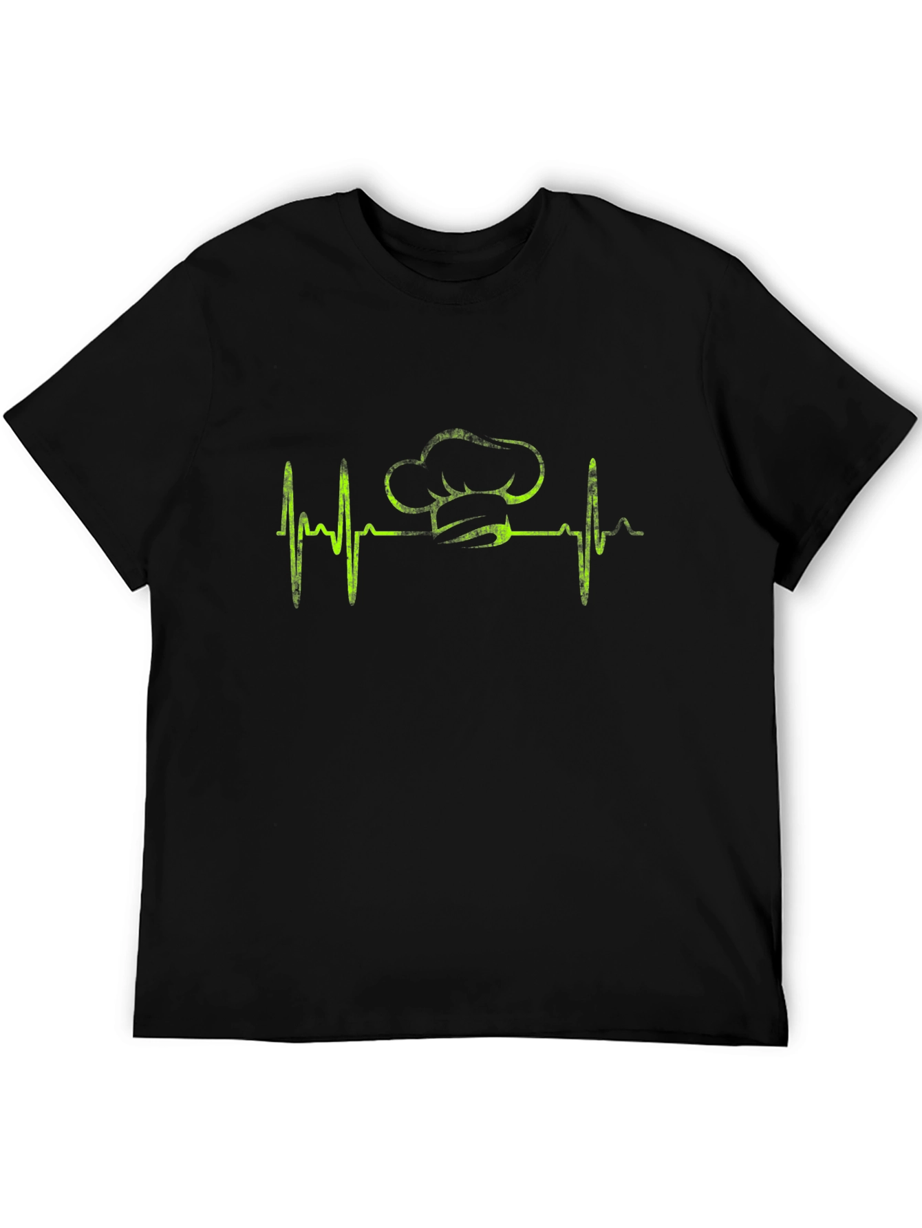 Chef Heartbeat T-Shirt - Black Cotton Cook Tee
