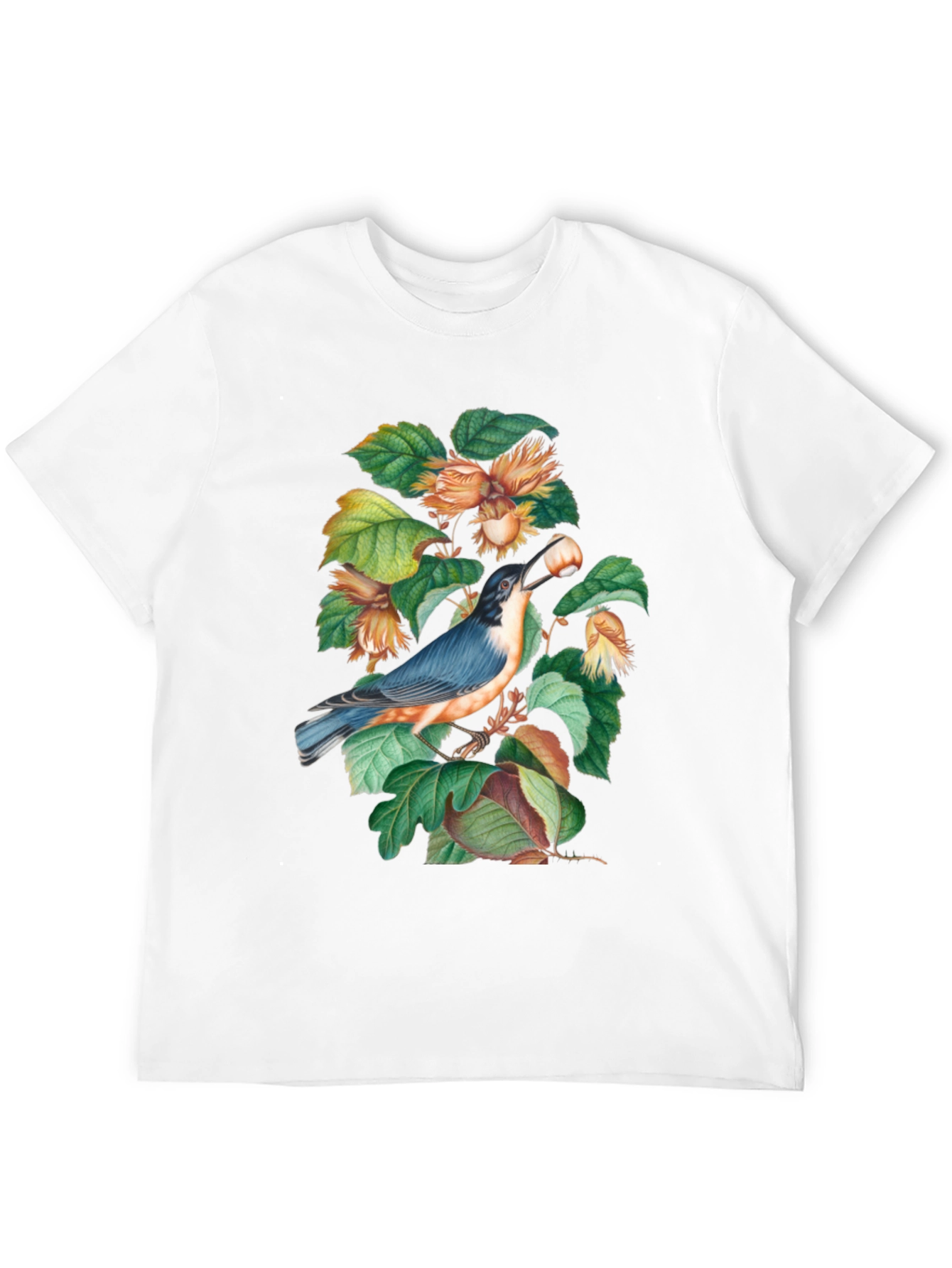 Bird & Hazelnut Branch Graphic Tee