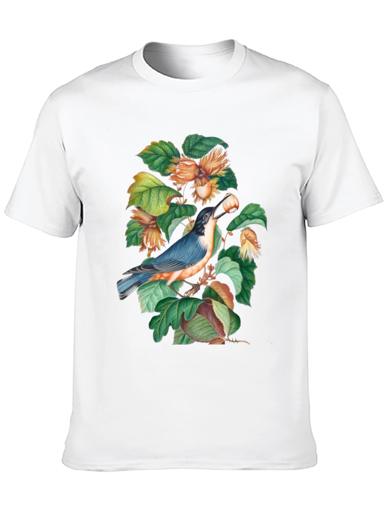 Bird & Hazelnut Branch Graphic Tee