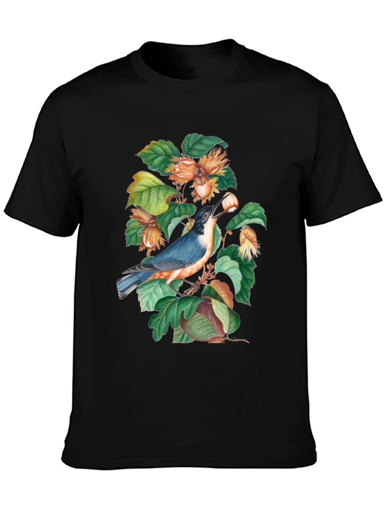 Bird & Hazelnut Branch Graphic Tee