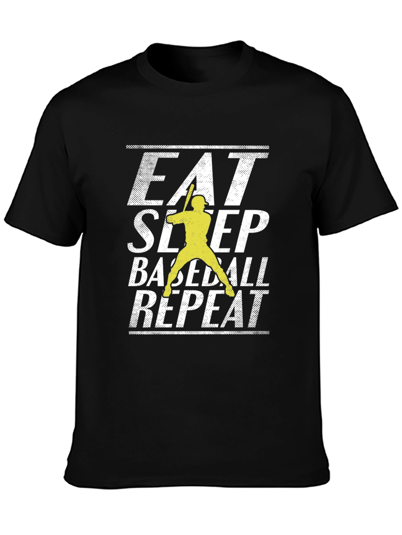 Eat Sleep Baseball Repeat Black T-Shirt