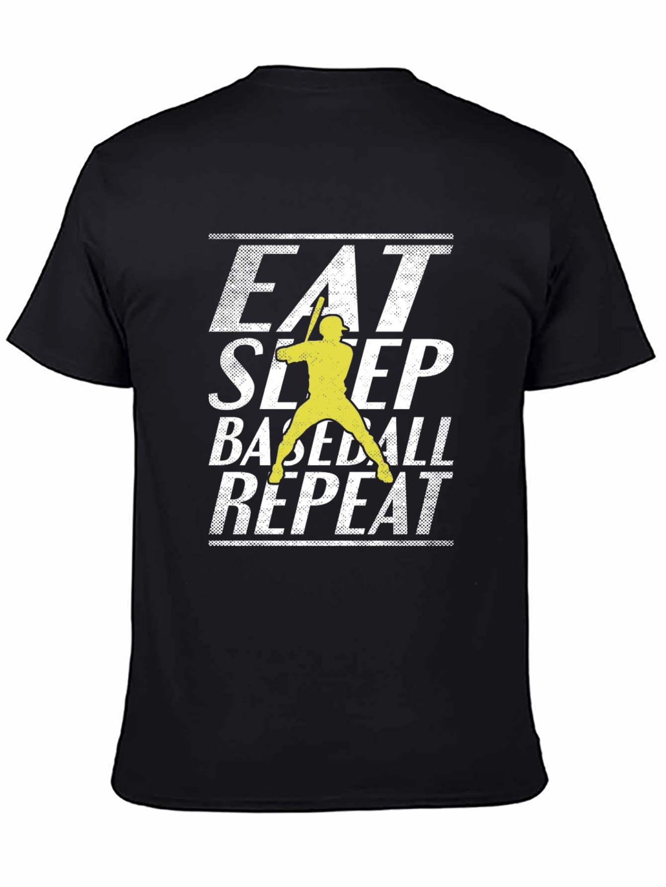 Eat Sleep Baseball Repeat Black T-Shirt