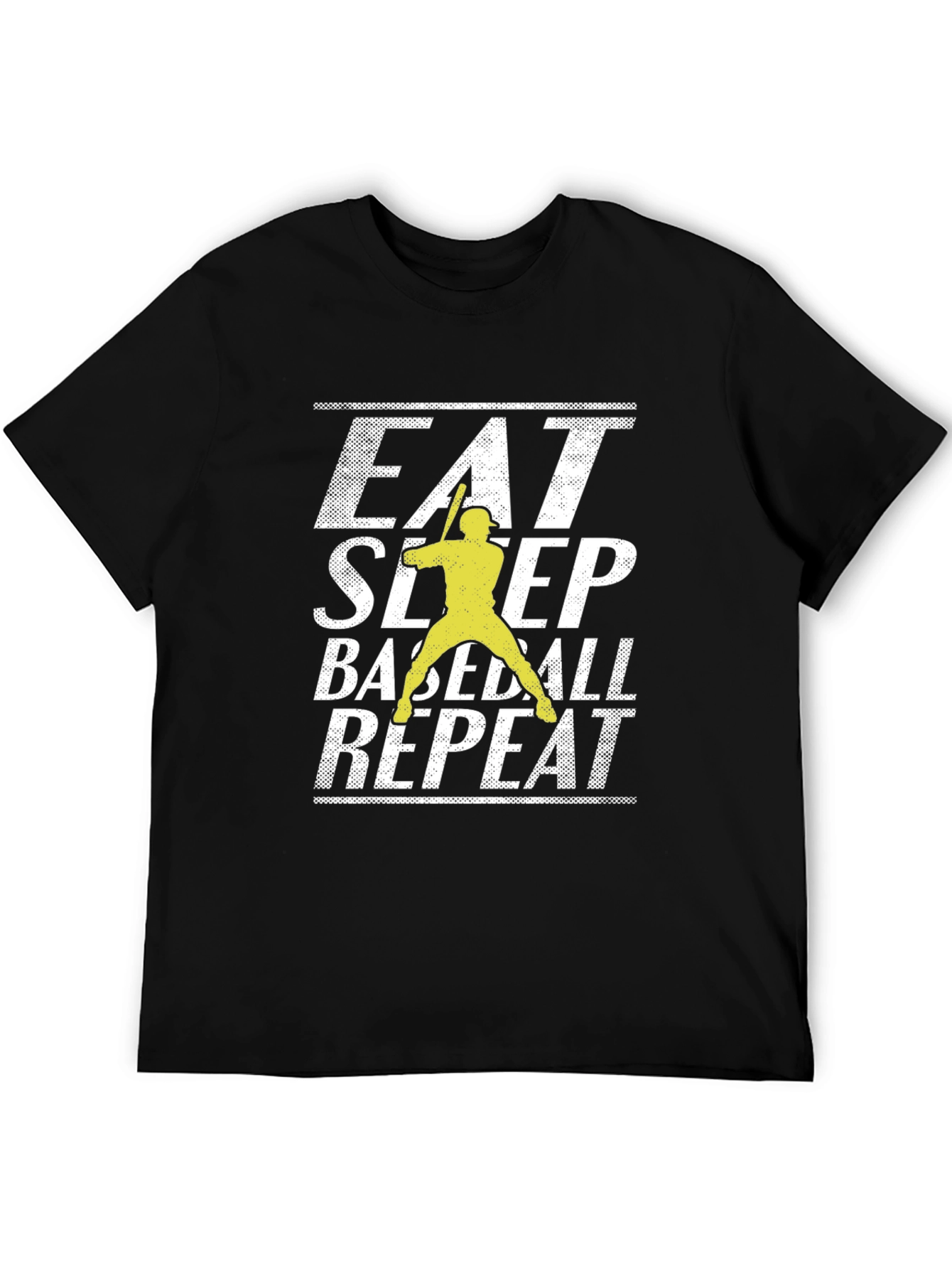 Eat Sleep Baseball Repeat Black T-Shirt
