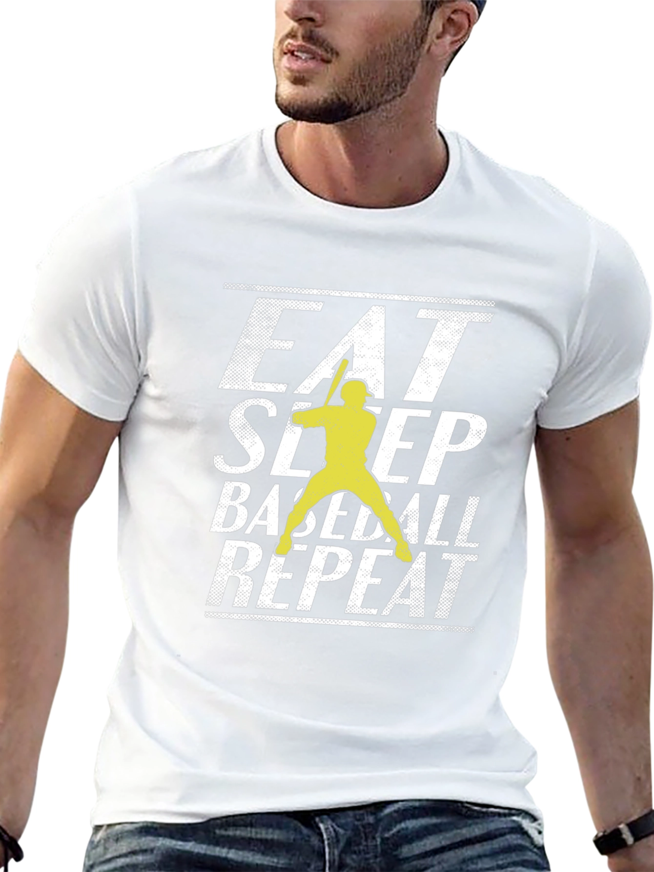 Eat Sleep Baseball Repeat Black T-Shirt