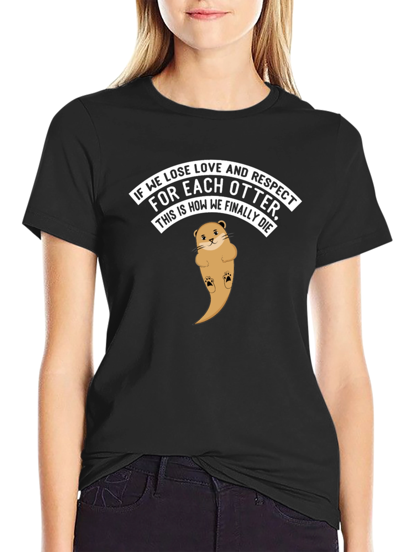 Otter Love T-Shirt - Respect & Affection Graphic Tee