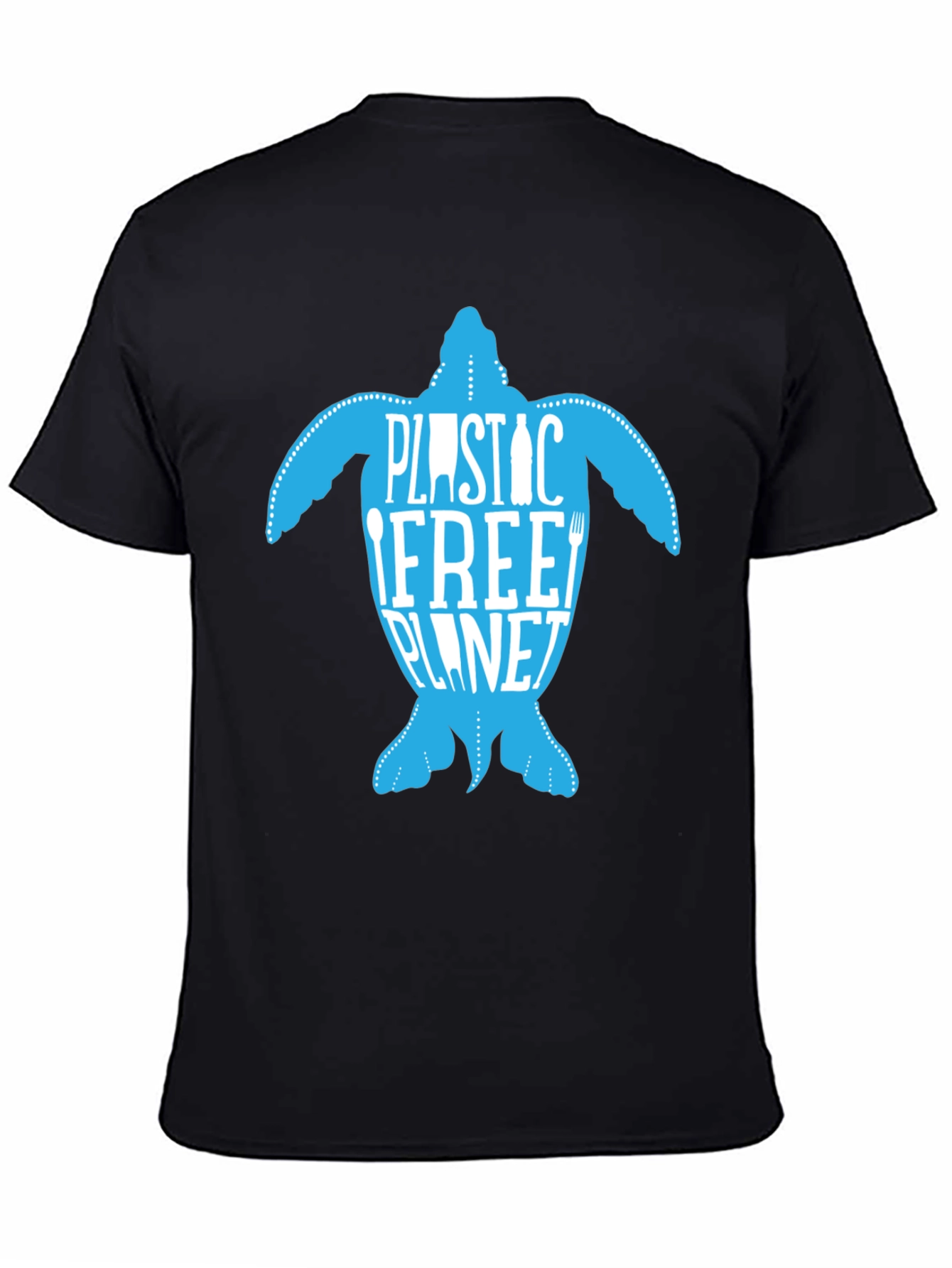 Eco-Friendly Plastic Free Planet Turtle Graphic Tee