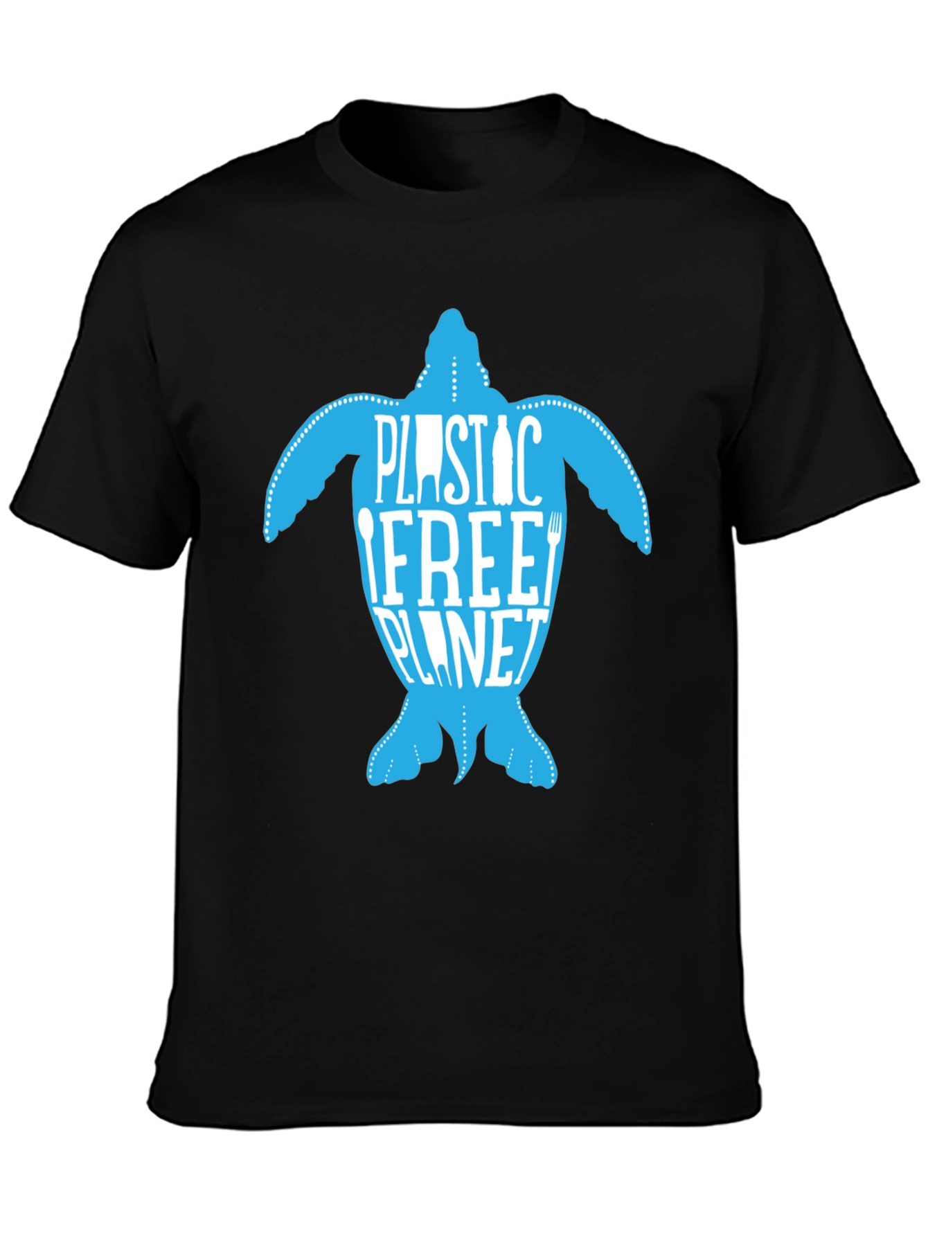 Eco-Friendly Plastic Free Planet Turtle Graphic Tee