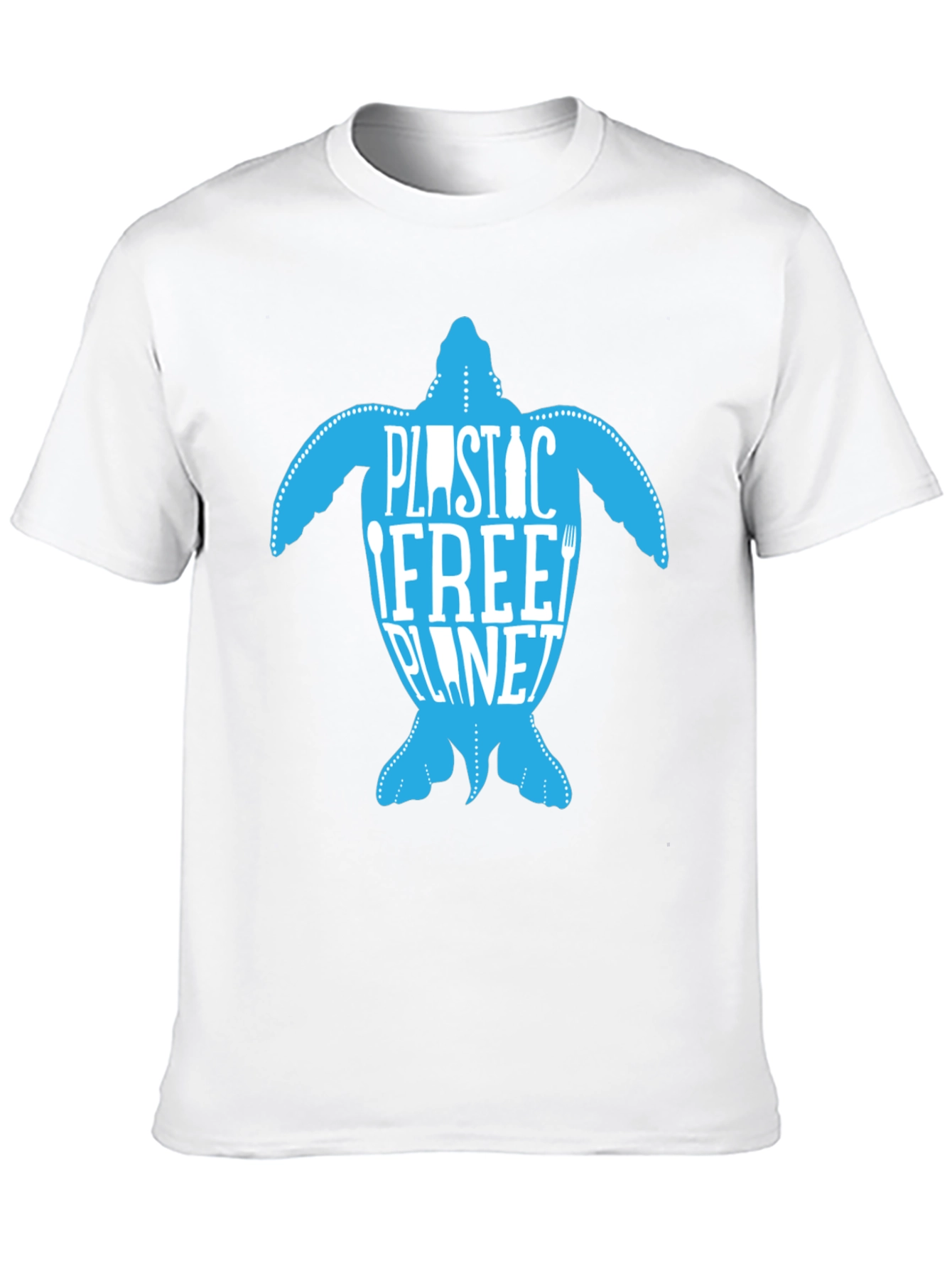 Eco-Friendly Plastic Free Planet Turtle Graphic Tee