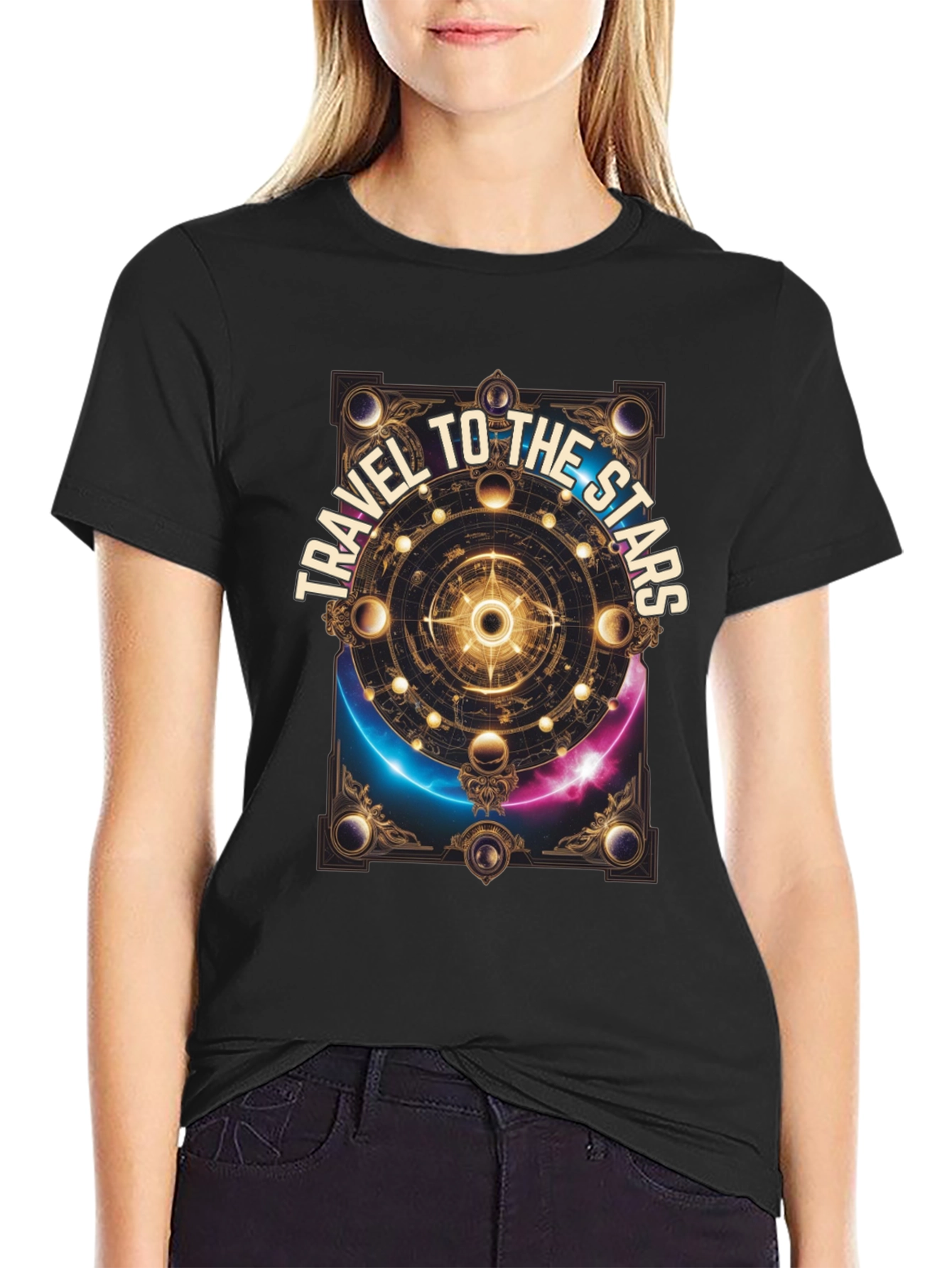 Travel To The Stars Graphic T-Shirt - Celestial Design