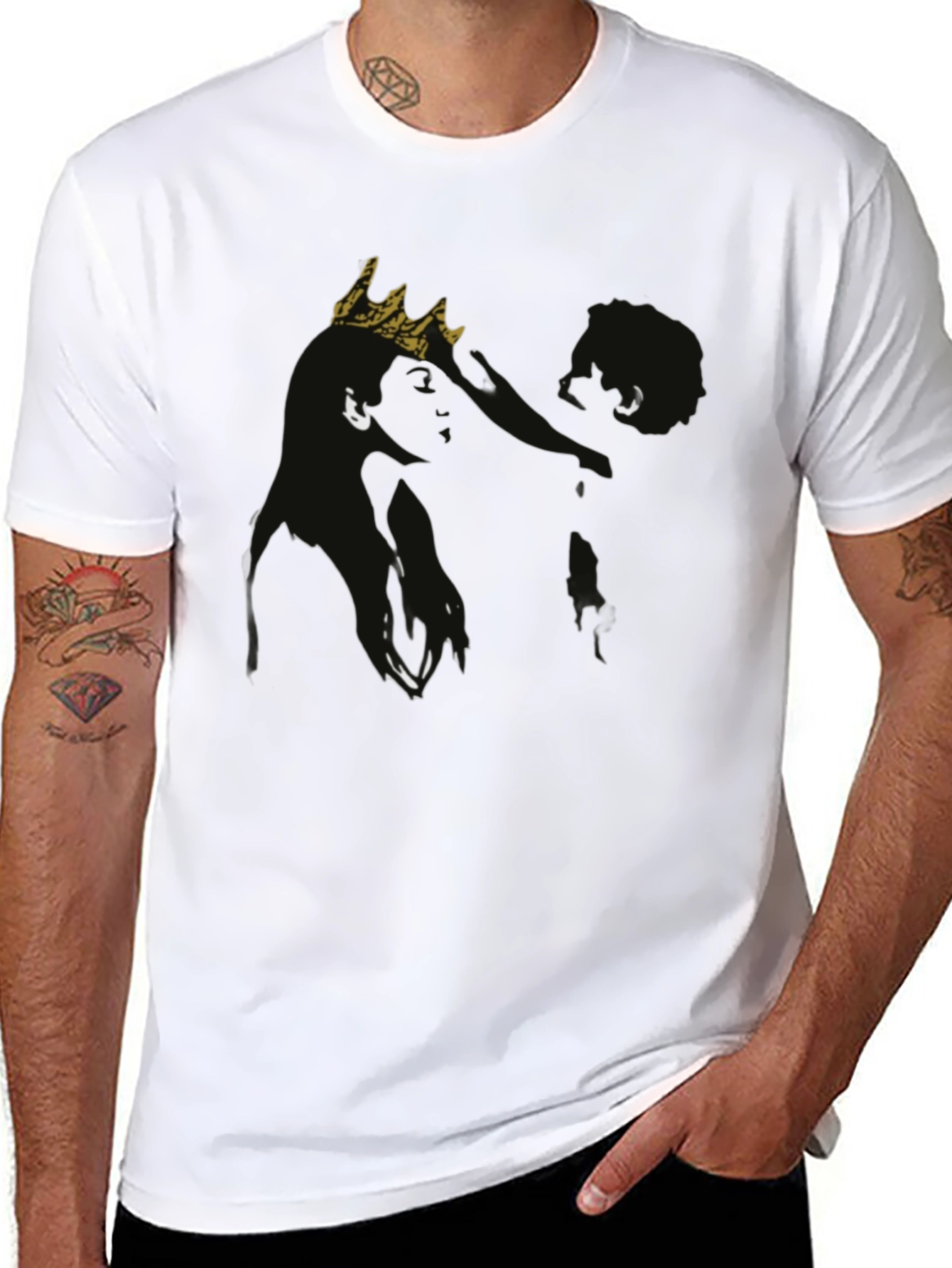 King Graphic Tee - Black Cotton T-Shirt