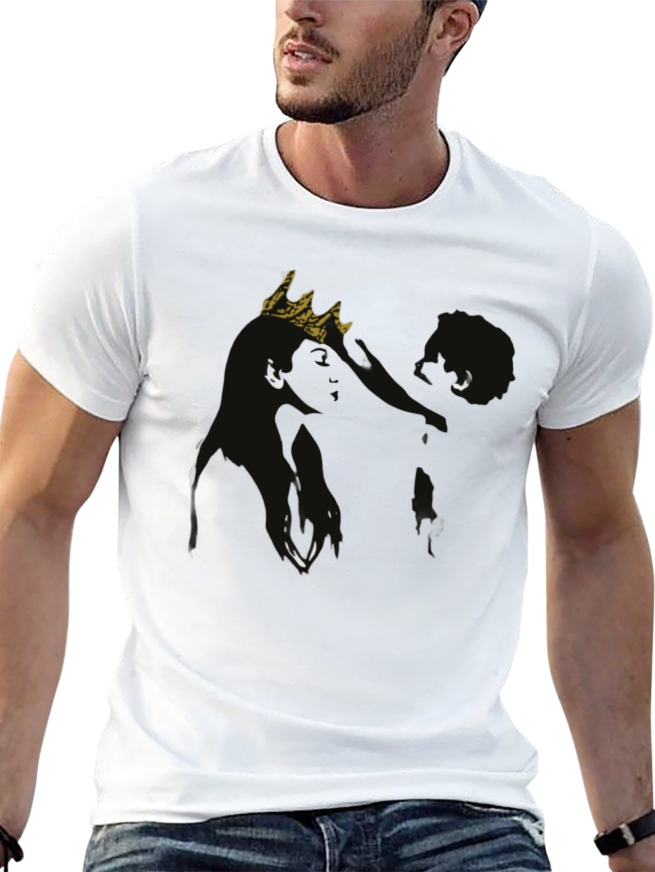 King Graphic Tee - Black Cotton T-Shirt