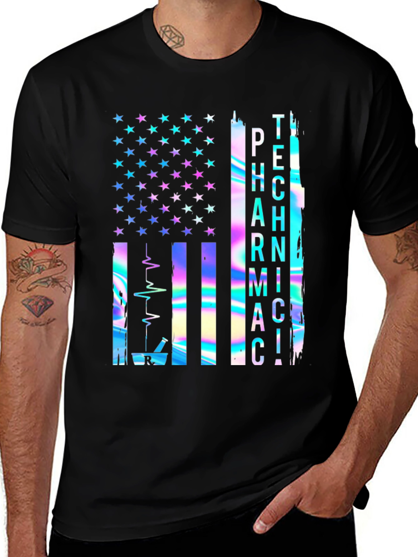 Pharmacy Technician Flag T-Shirt