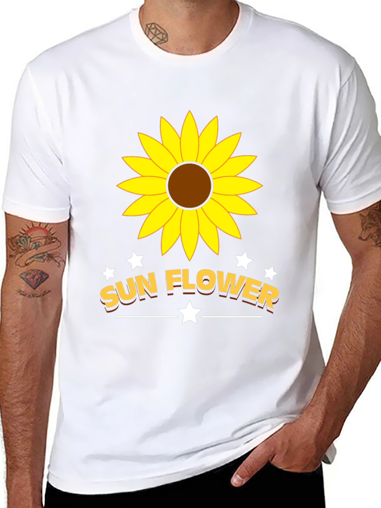 Sunflower Graphic Tee - Trendy Unisex Black T-Shirt