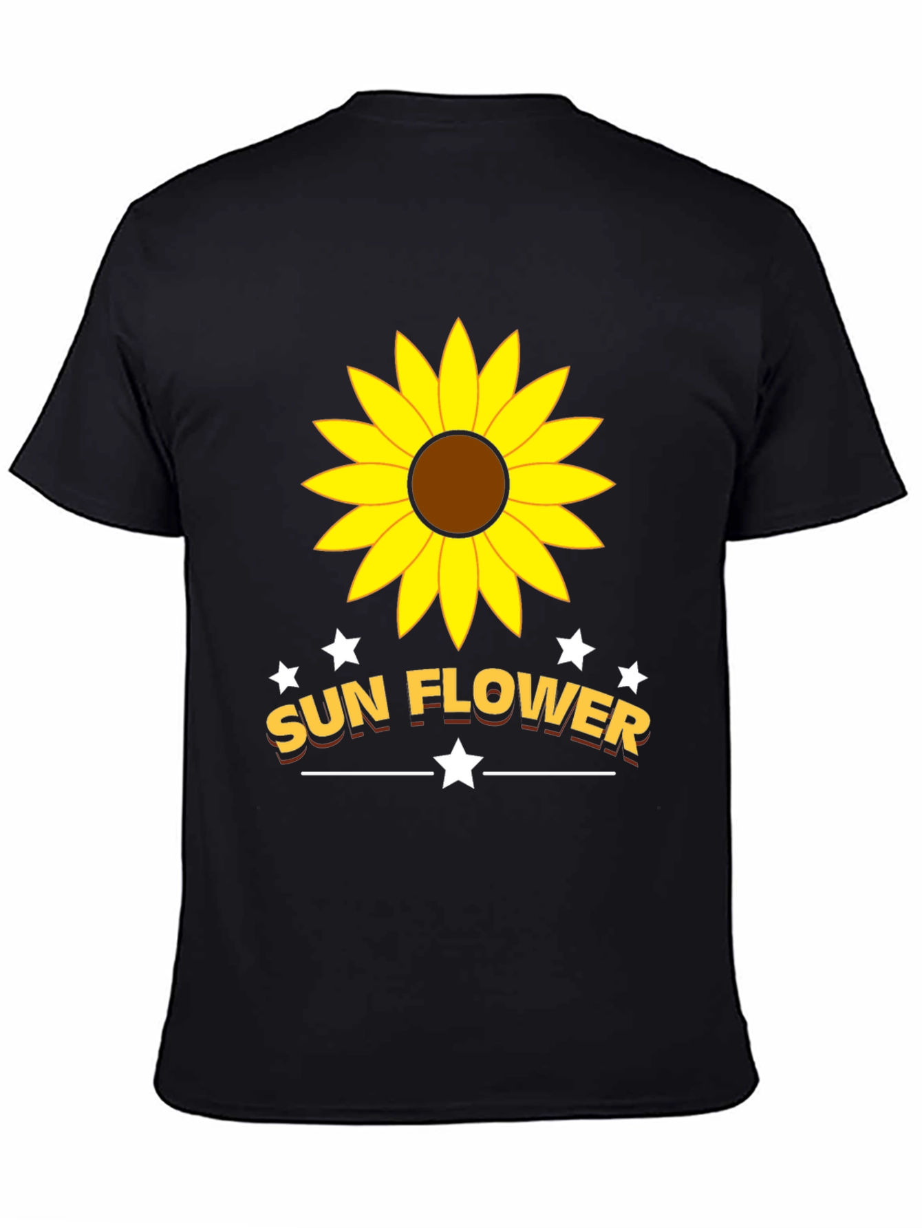 Sunflower Graphic Tee - Trendy Unisex Black T-Shirt