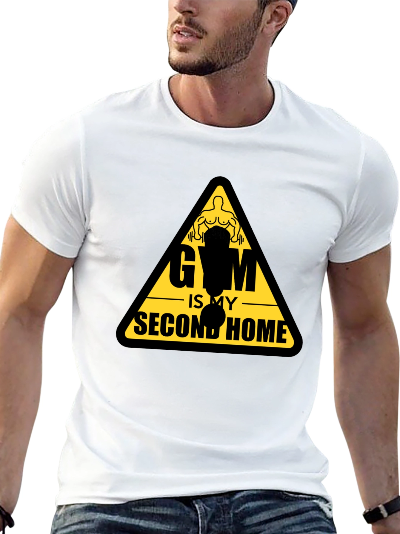 Gym Is My Second Home Black T-Shirt