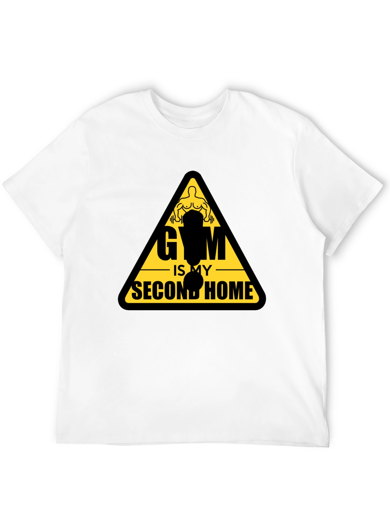 Gym Is My Second Home Black T-Shirt