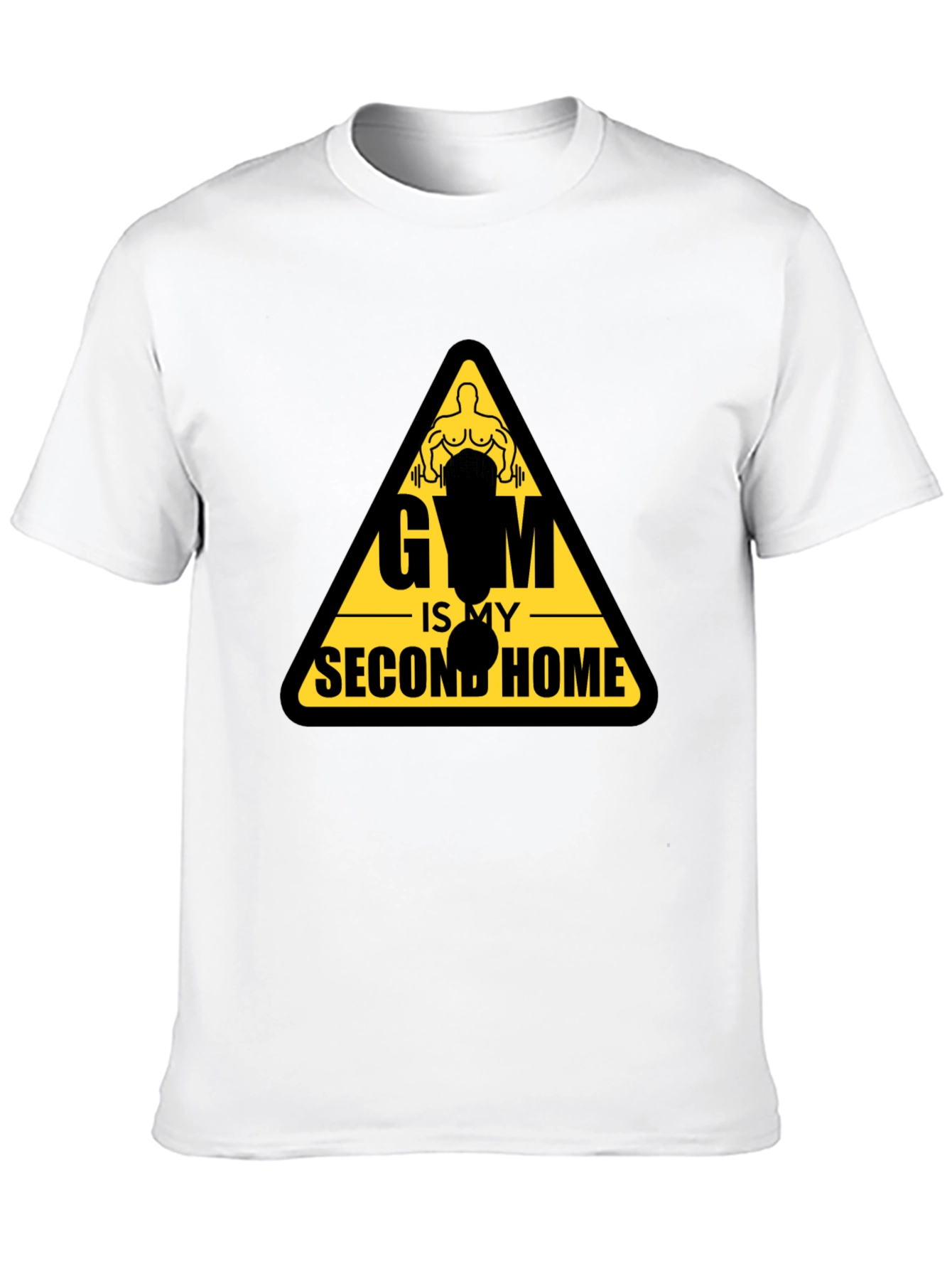 Gym Is My Second Home Black T-Shirt