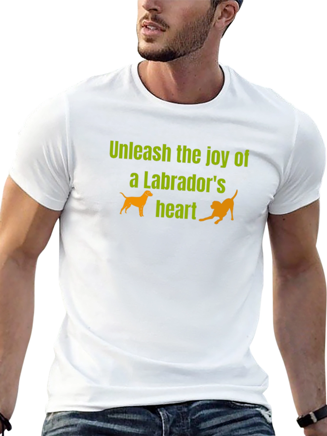 Labrador Joy Black T-Shirt - Unleash the Heart!