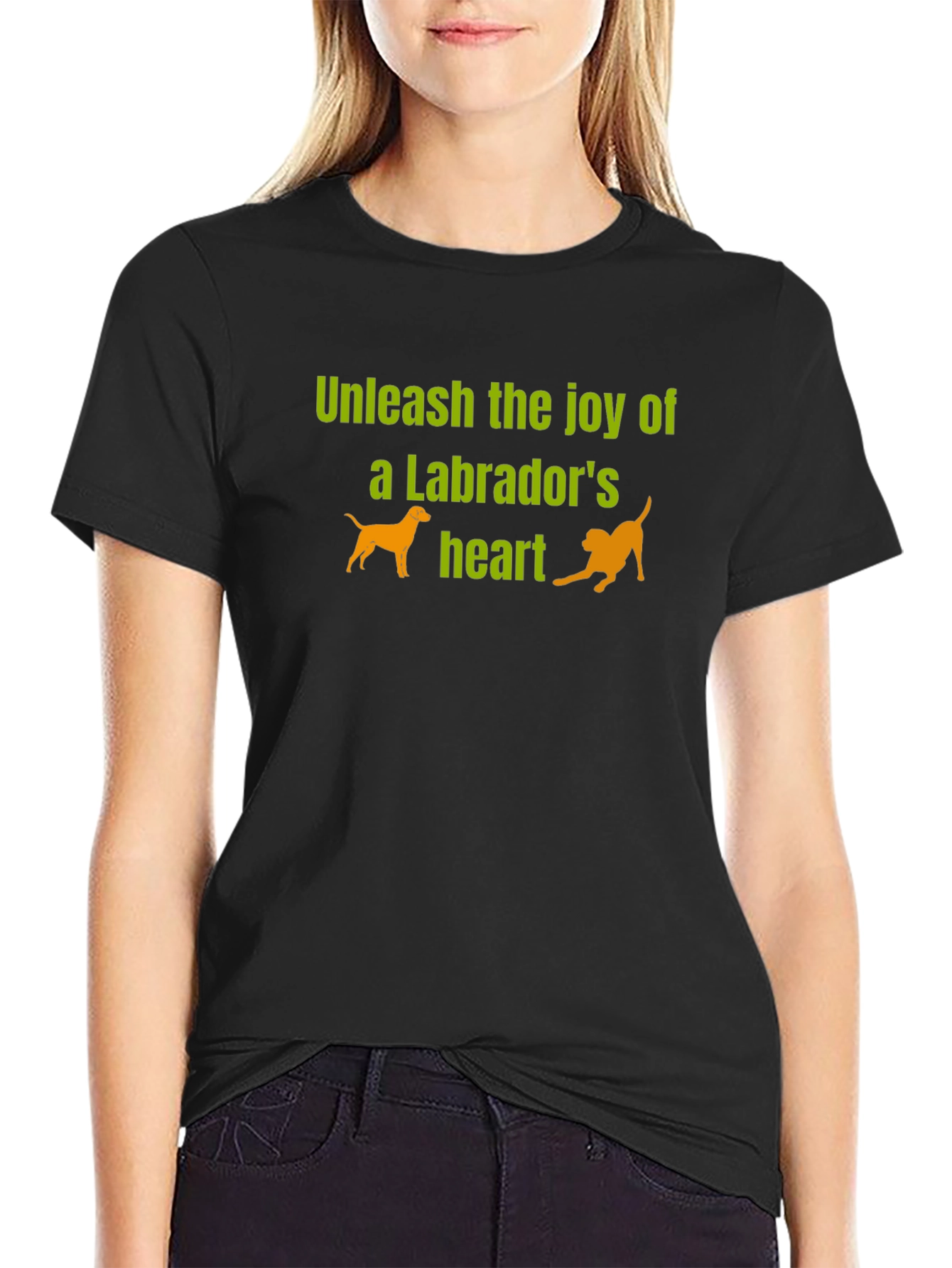 Labrador Joy Black T-Shirt - Unleash the Heart!