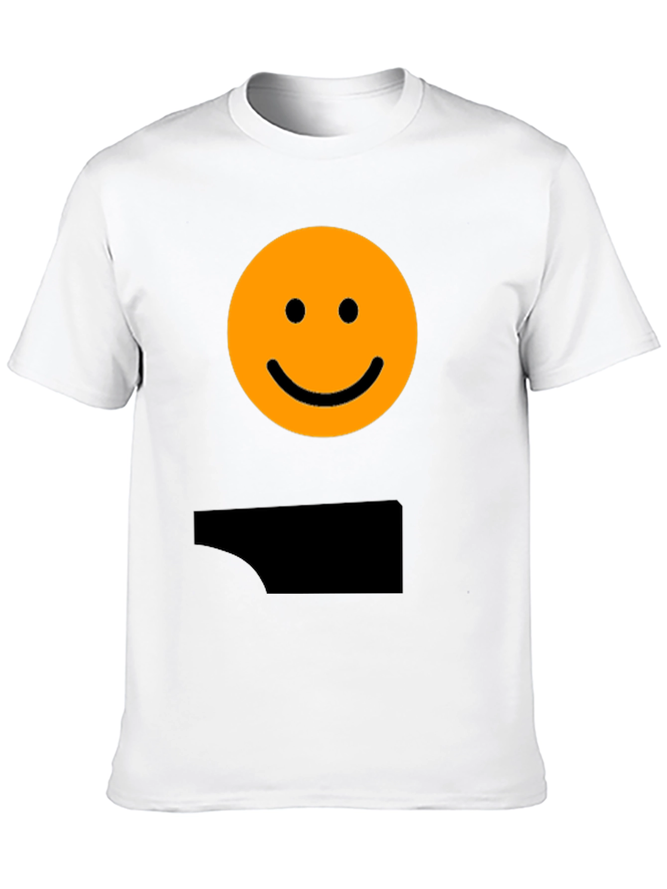 Smiley Face Graphic Tee - Black Casual Shirt