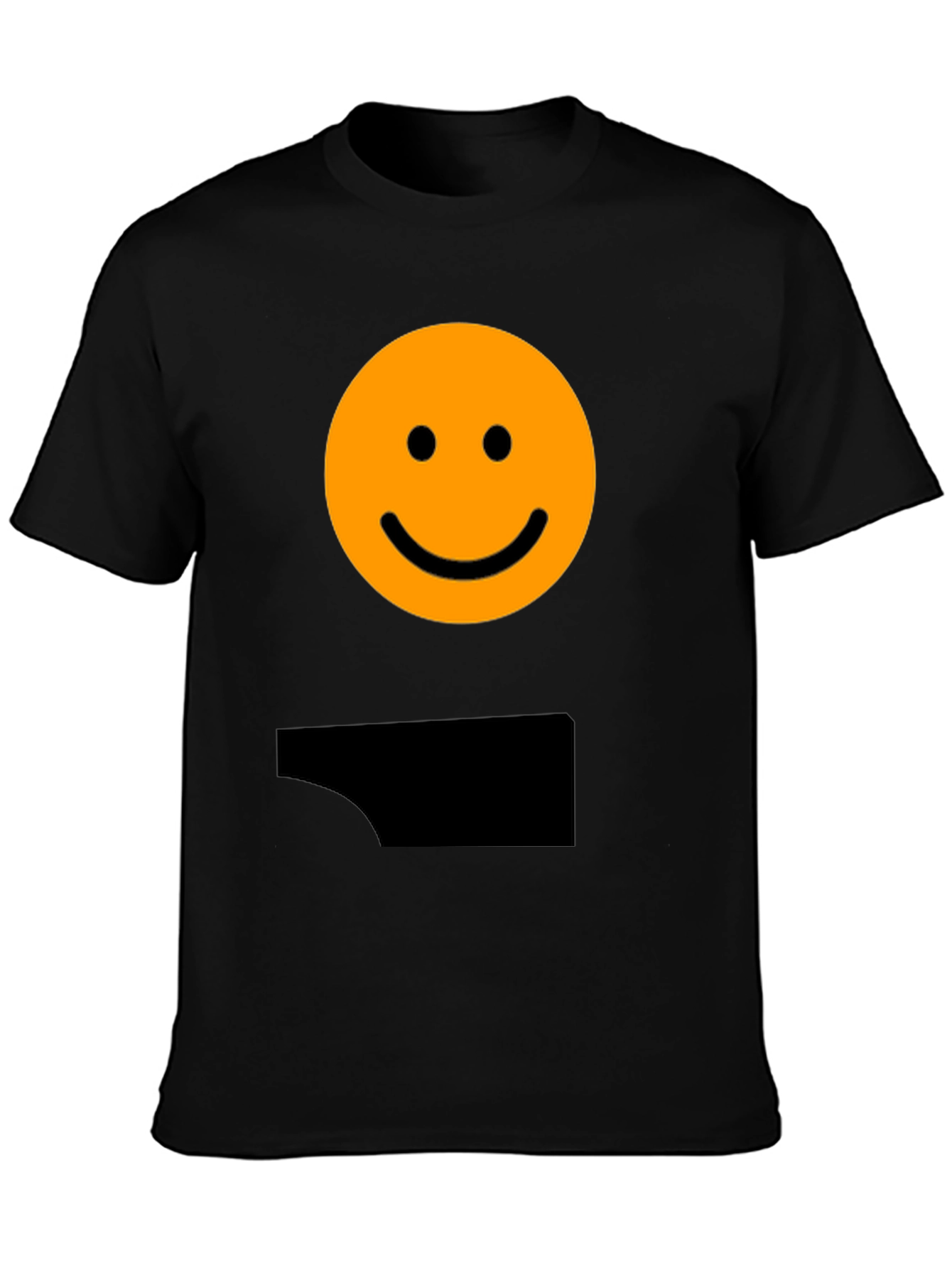 Smiley Face Graphic Tee - Black Casual Shirt