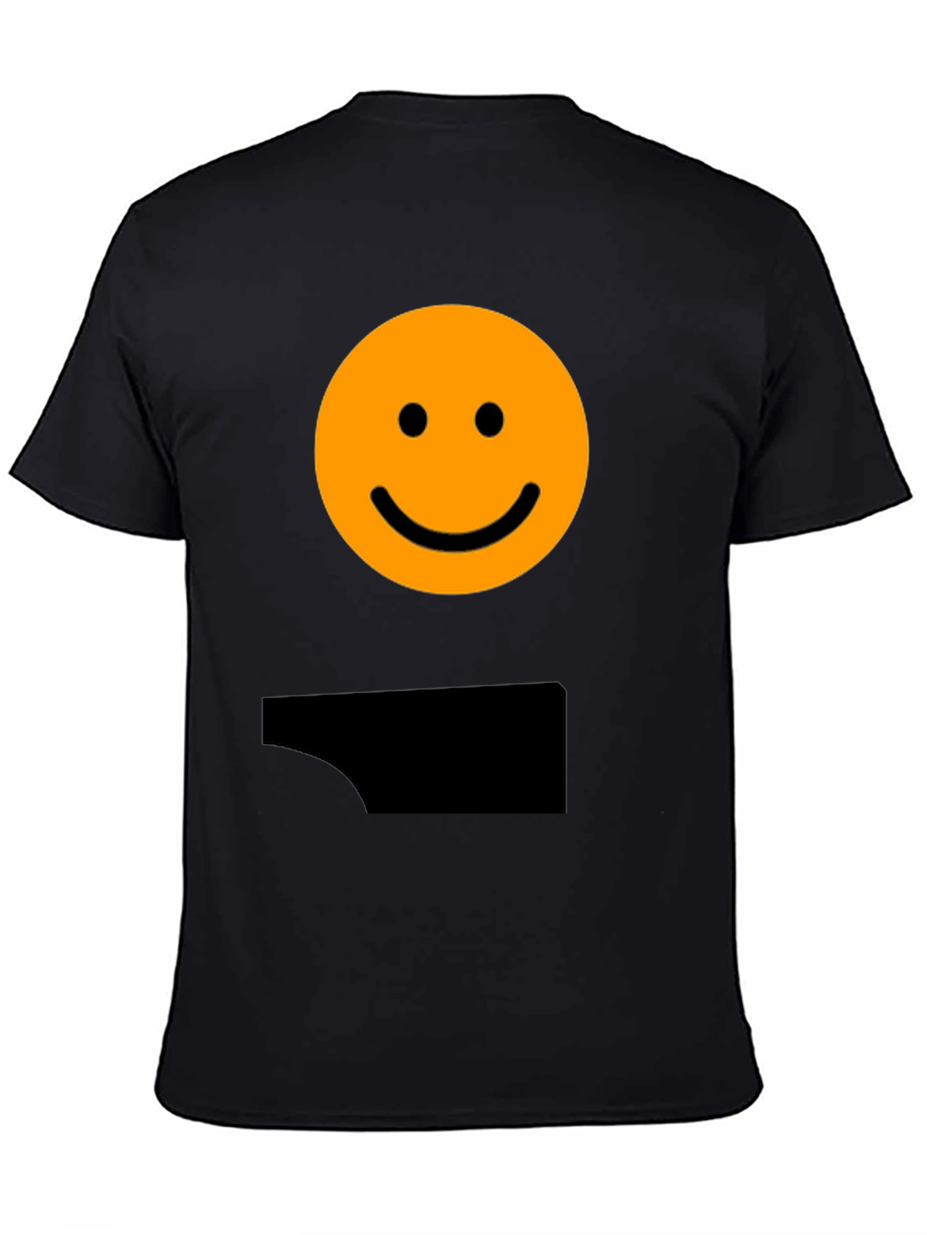 Smiley Face Graphic Tee - Black Casual Shirt