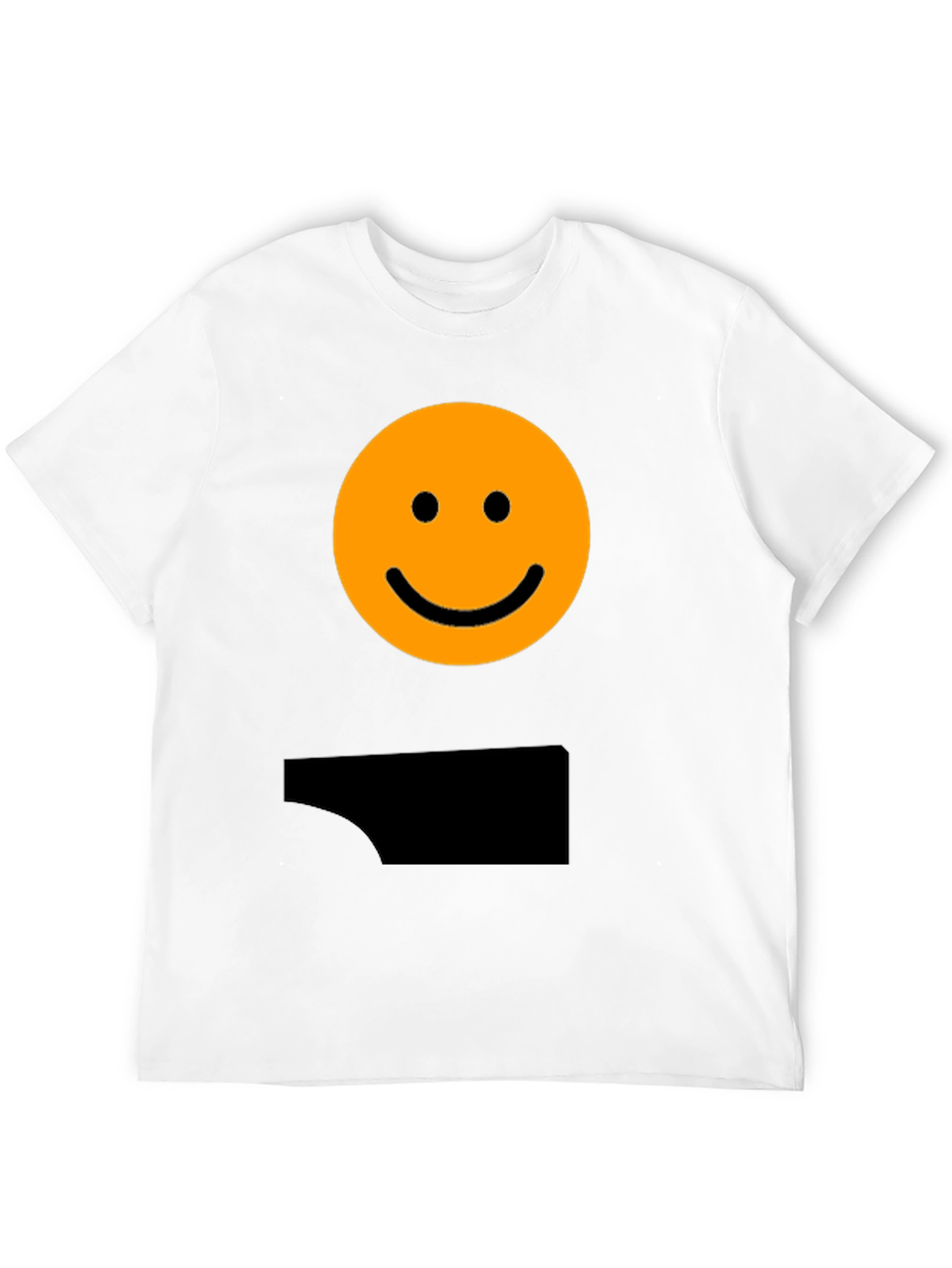 Smiley Face Graphic Tee - Black Casual Shirt