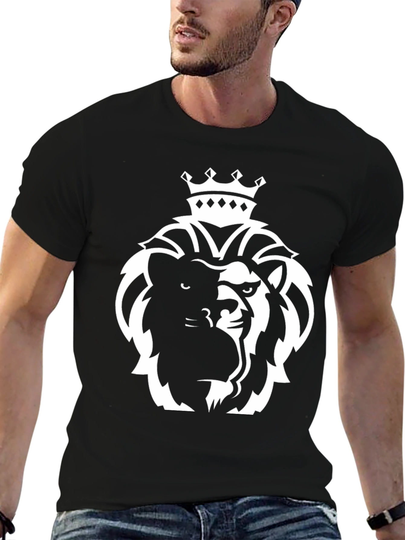 Lion King Graphic Tee - Black Cotton T-Shirt