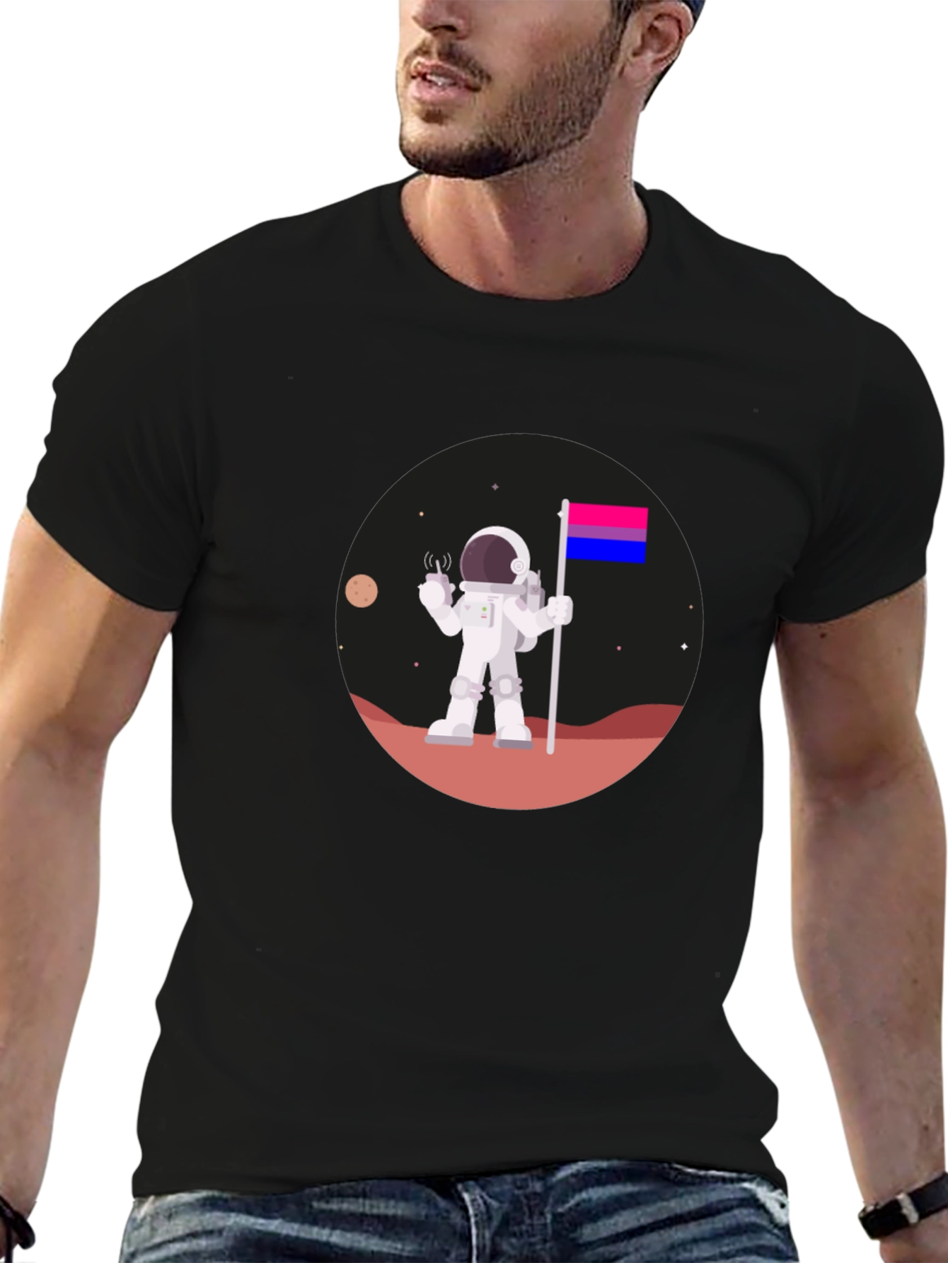 Bisexual Astronaut T-Shirt - Space Pride