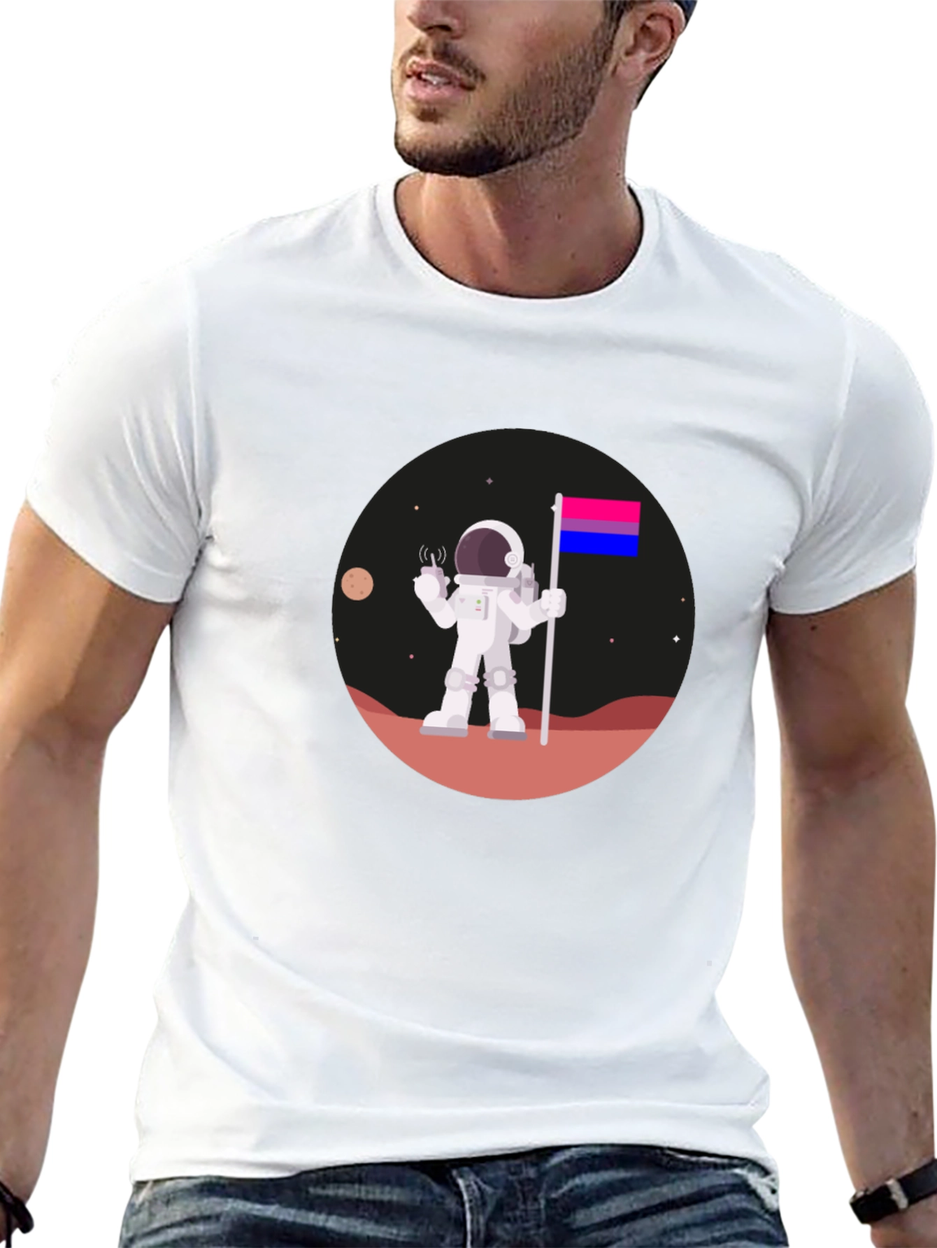Bisexual Astronaut T-Shirt - Space Pride
