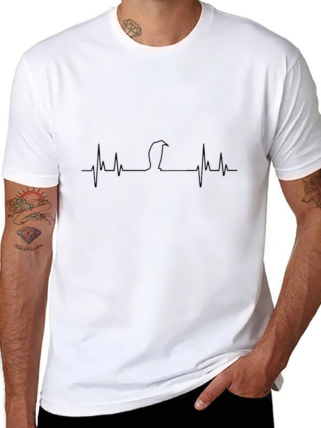 Cobra Heartbeat Graphic T-Shirt - Black