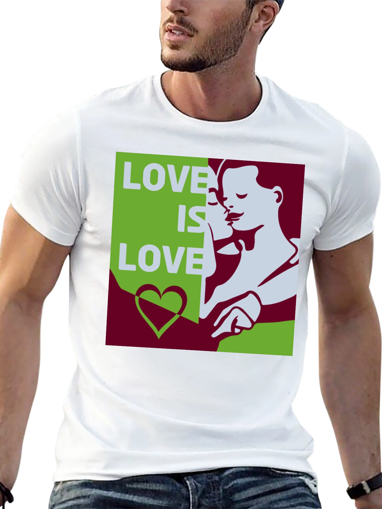 Love Is Love Graphic Tee - Black Cotton Blend