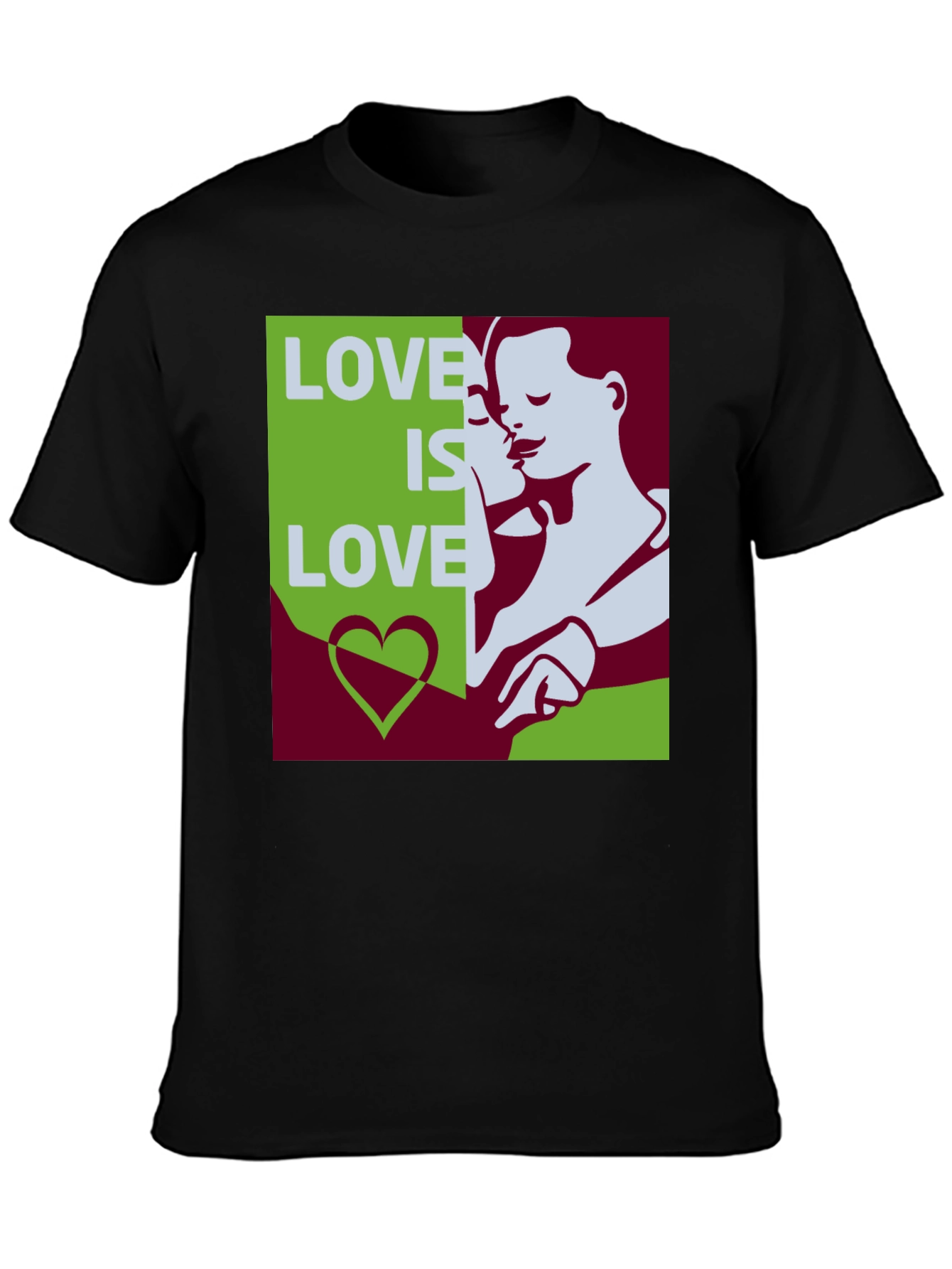 Love Is Love Graphic Tee - Black Cotton Blend
