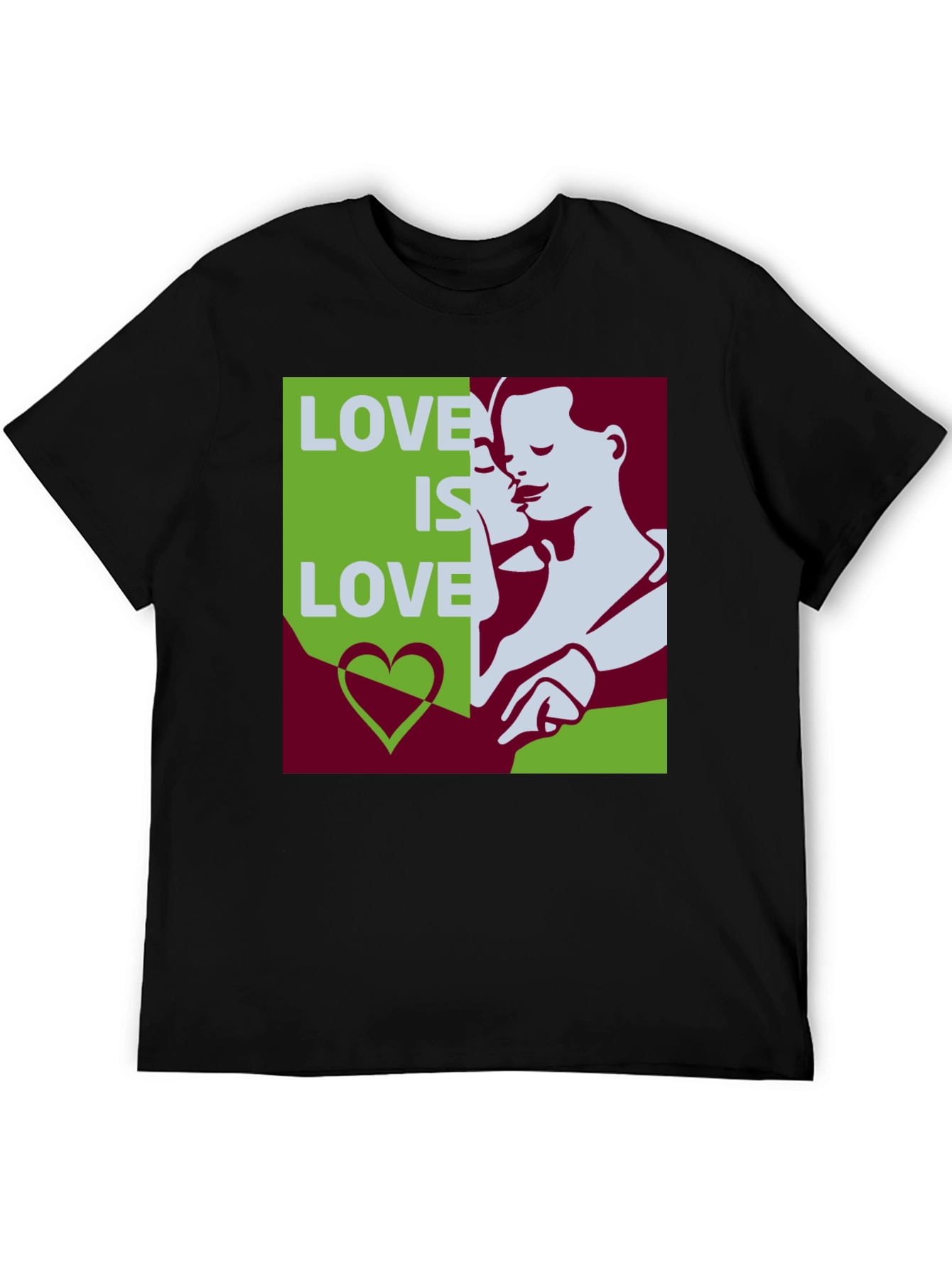 Love Is Love Graphic Tee - Black Cotton Blend
