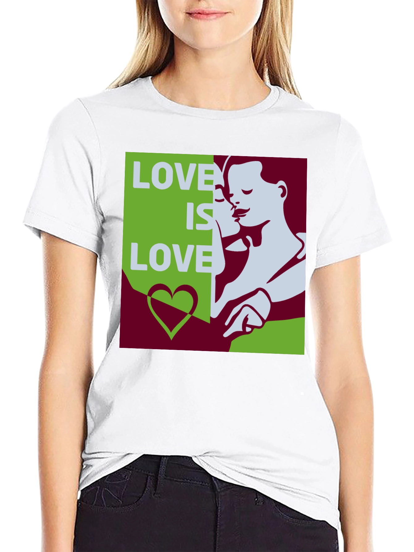 Love Is Love Graphic Tee - Black Cotton Blend