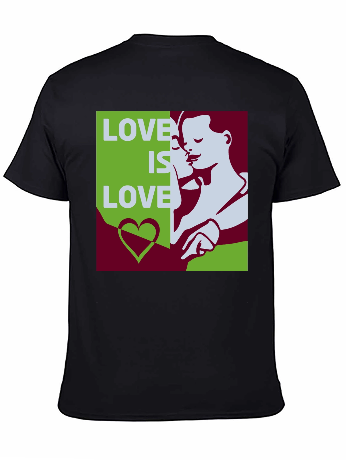 Love Is Love Graphic Tee - Black Cotton Blend